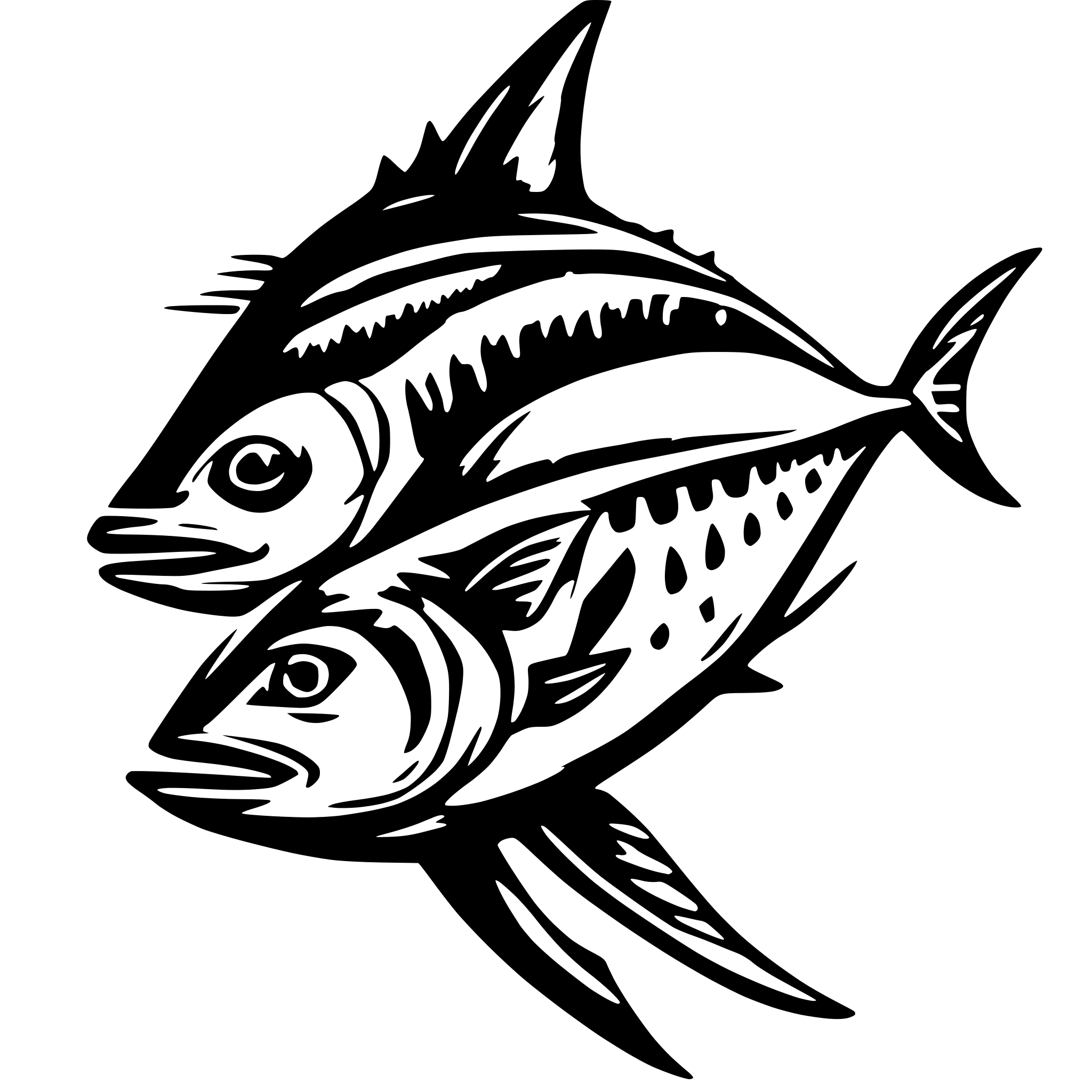 AI-generated SVG of a tuna