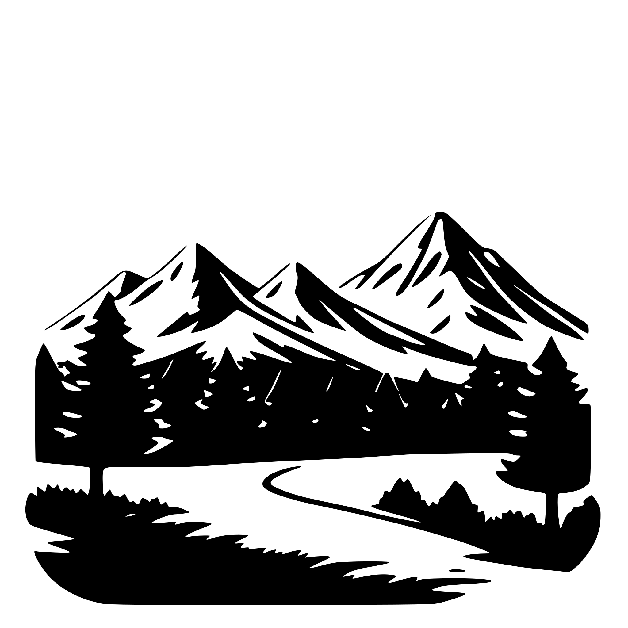 AI-generated SVG of 'moon and mountains'