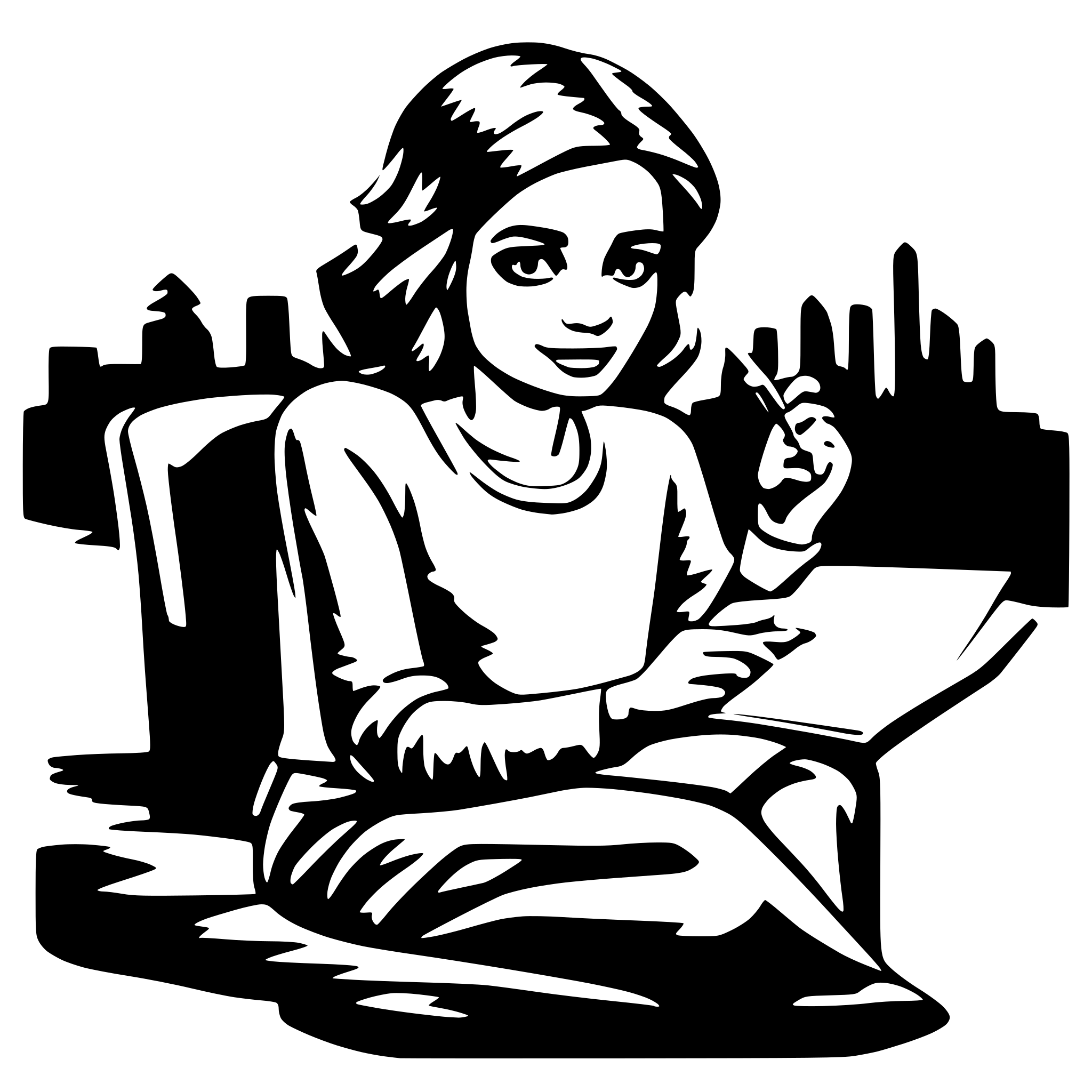 AI-generated SVG of 'person illustrating a story'