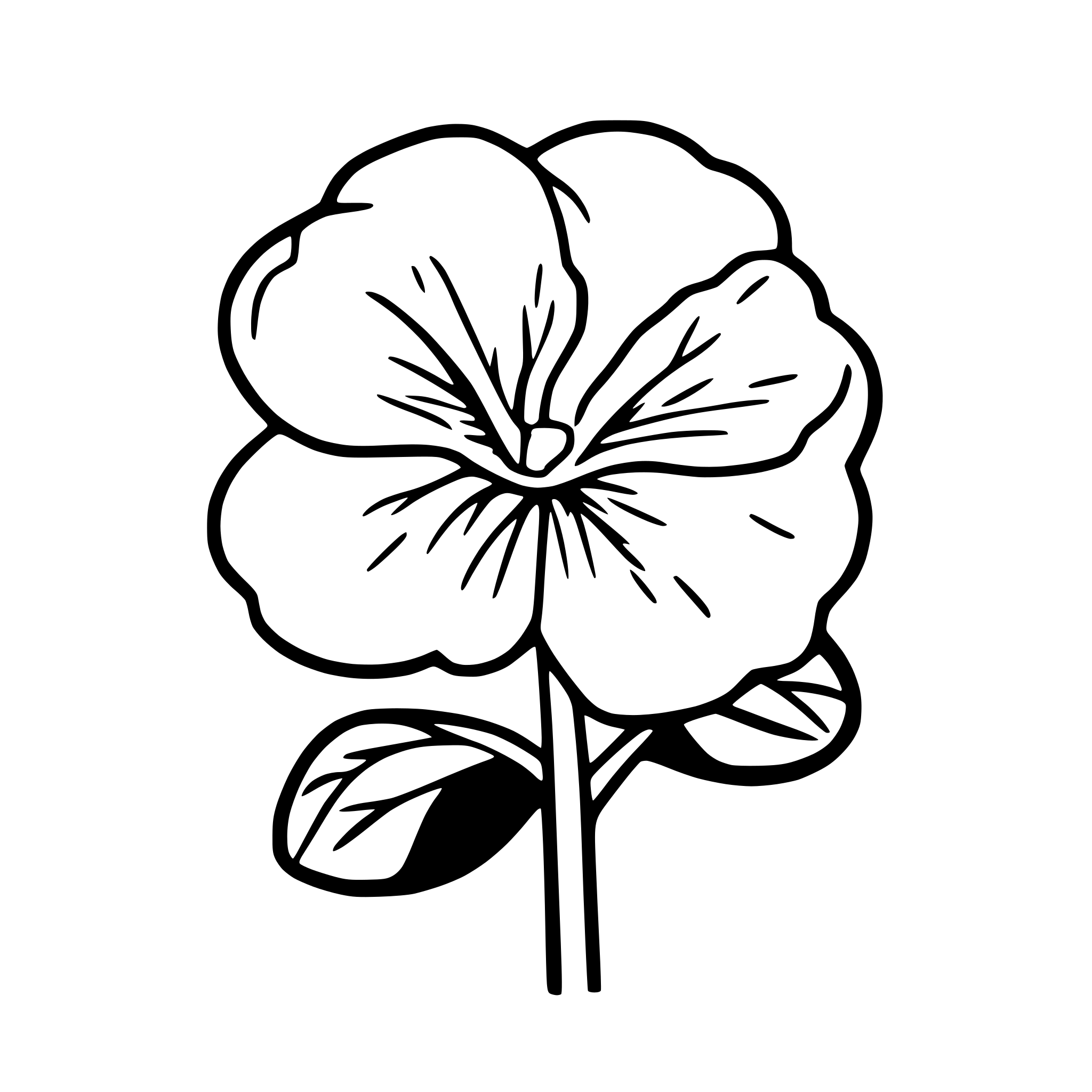 AI-generated SVG of 'african violet saintpaulia blossom'