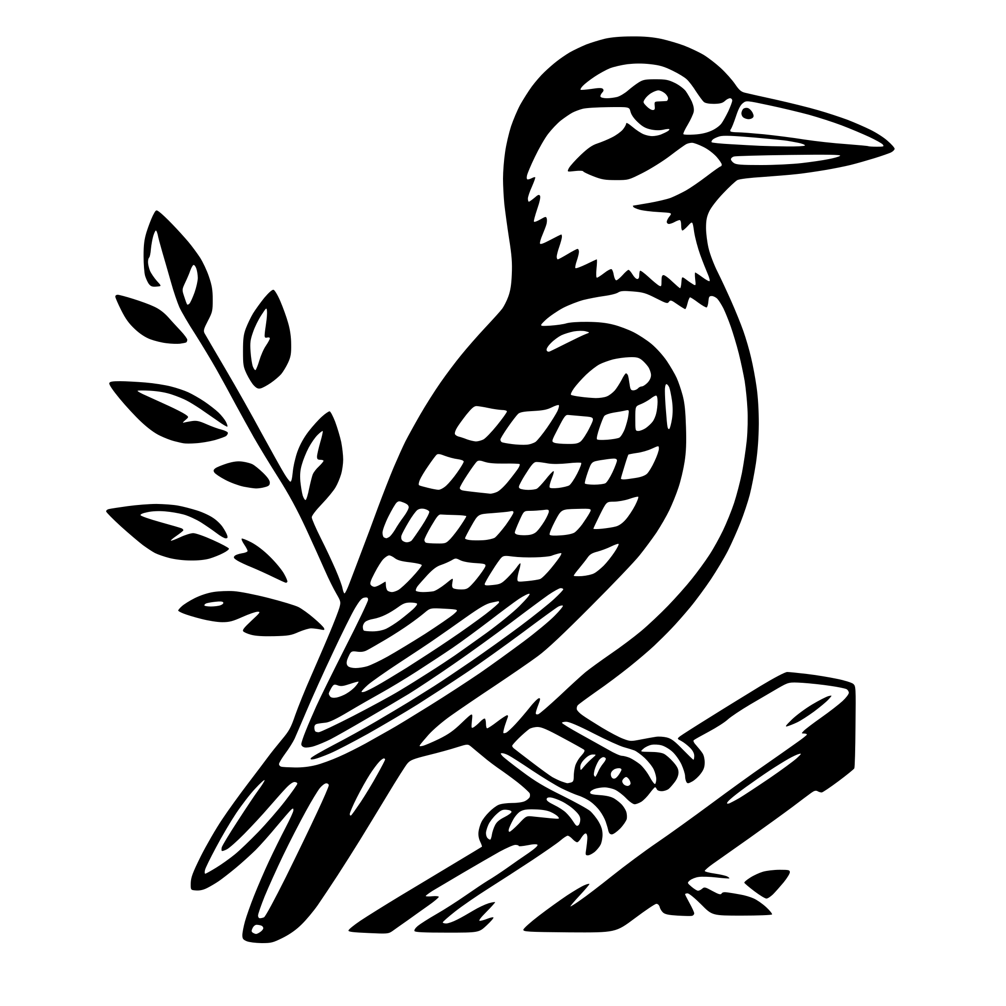 AI-generated SVG of 'woodpecker'