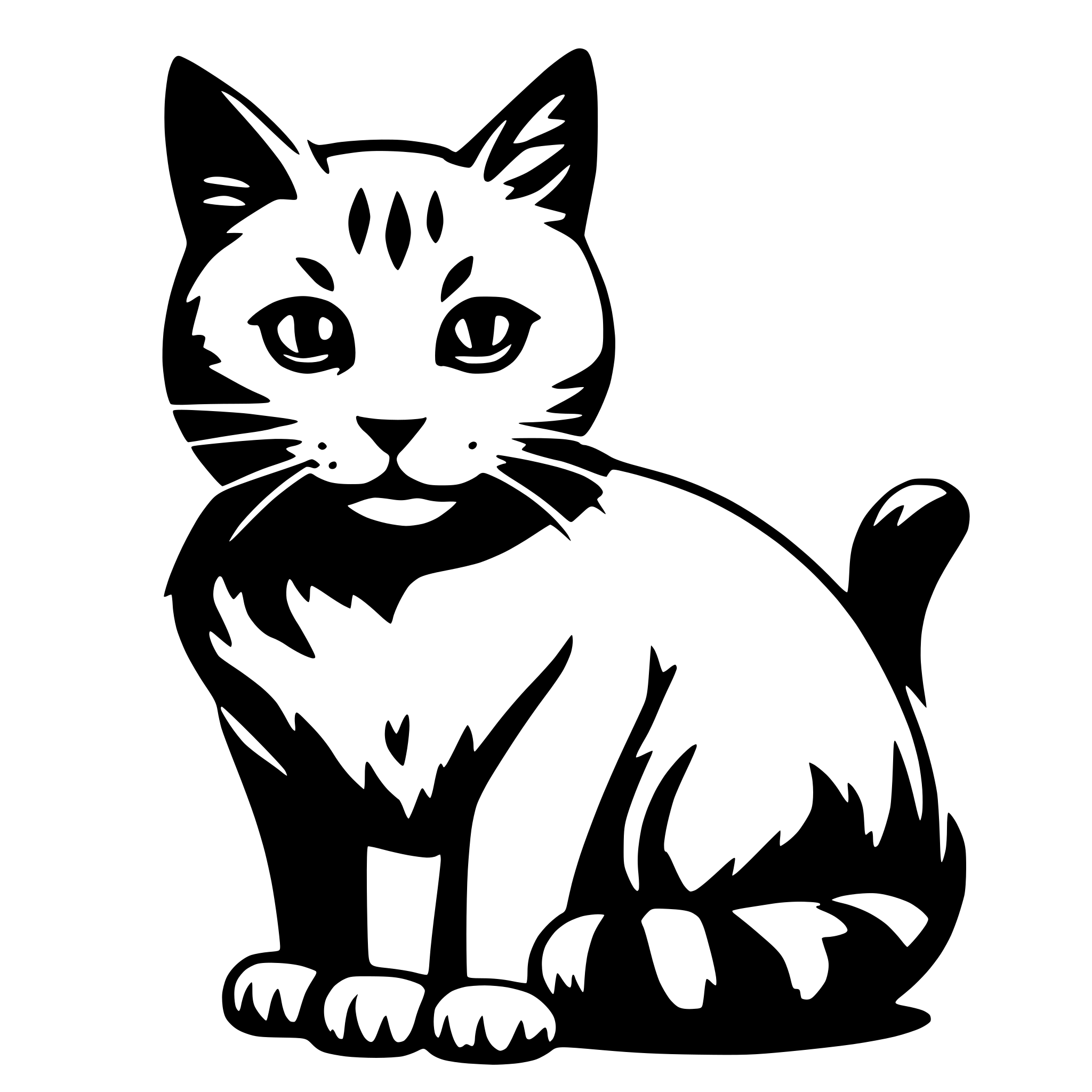 AI-generated SVG of 'An wall art decoration of cat'