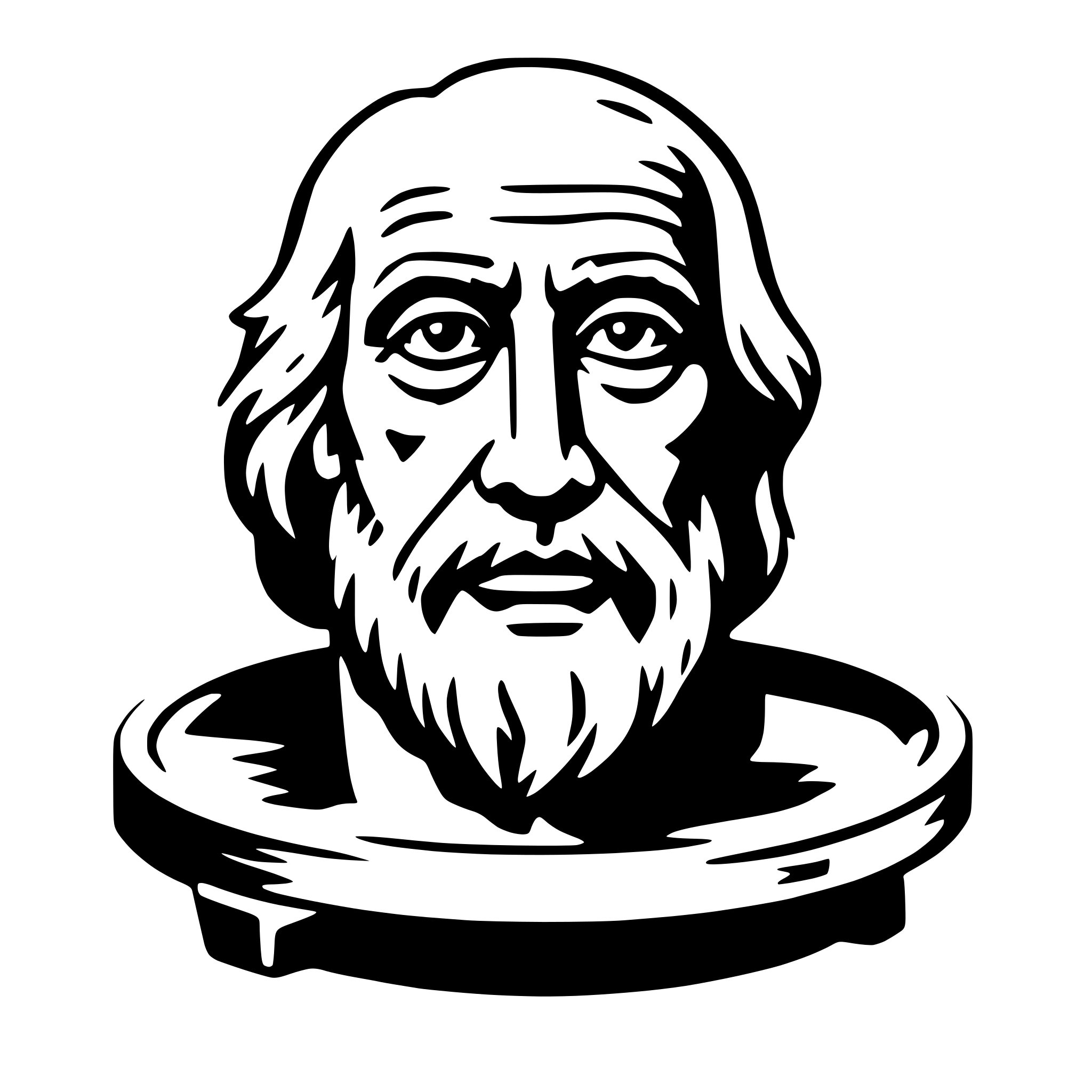 AI-generated SVG of a plato