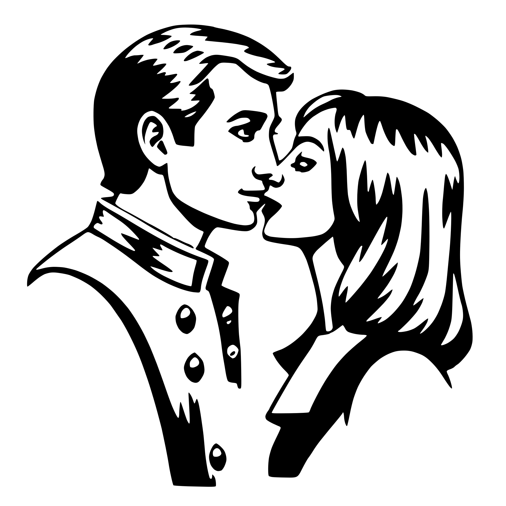 AI-generated SVG of 'whispering sweet nothings'