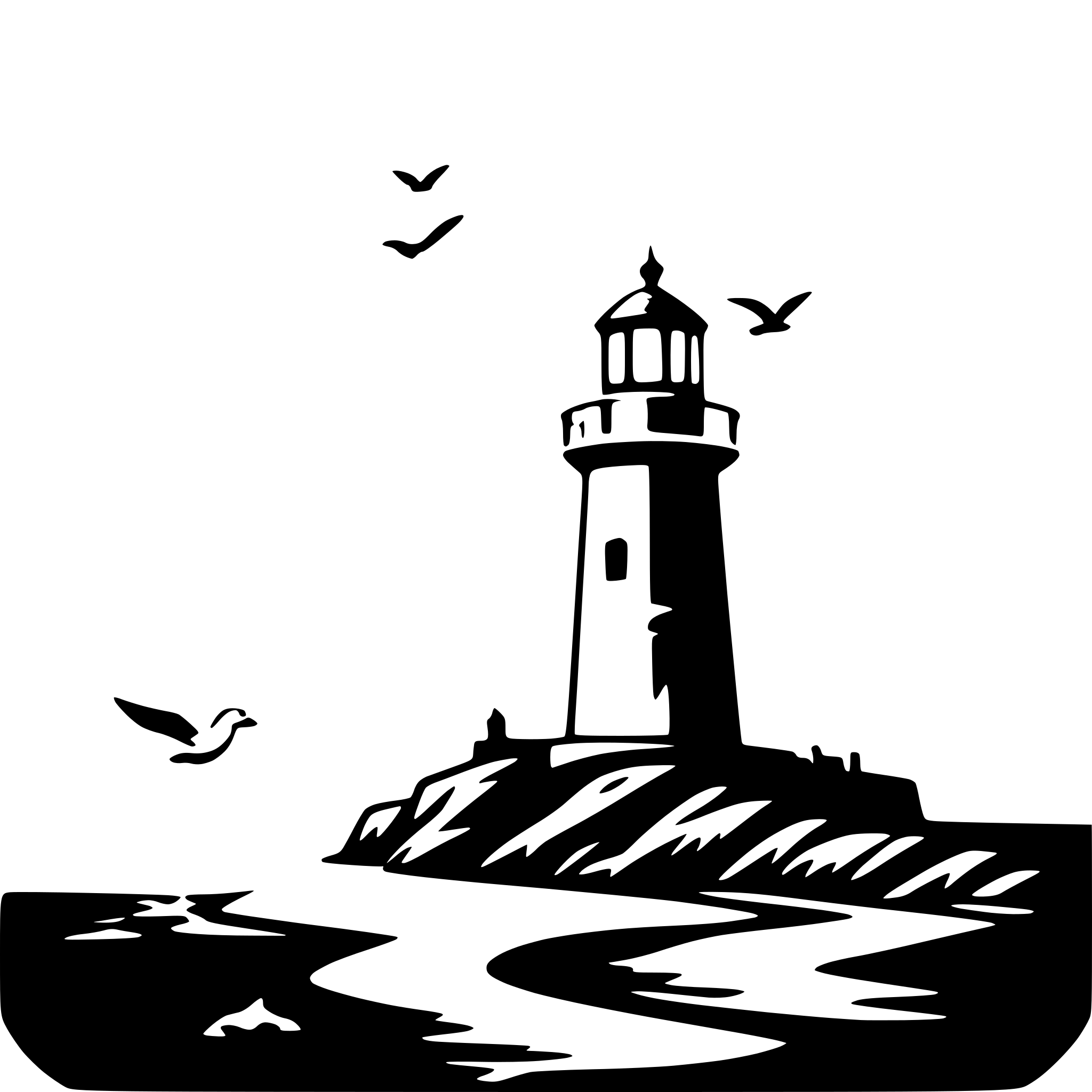 AI-generated SVG of 'lighthouse and seagull'