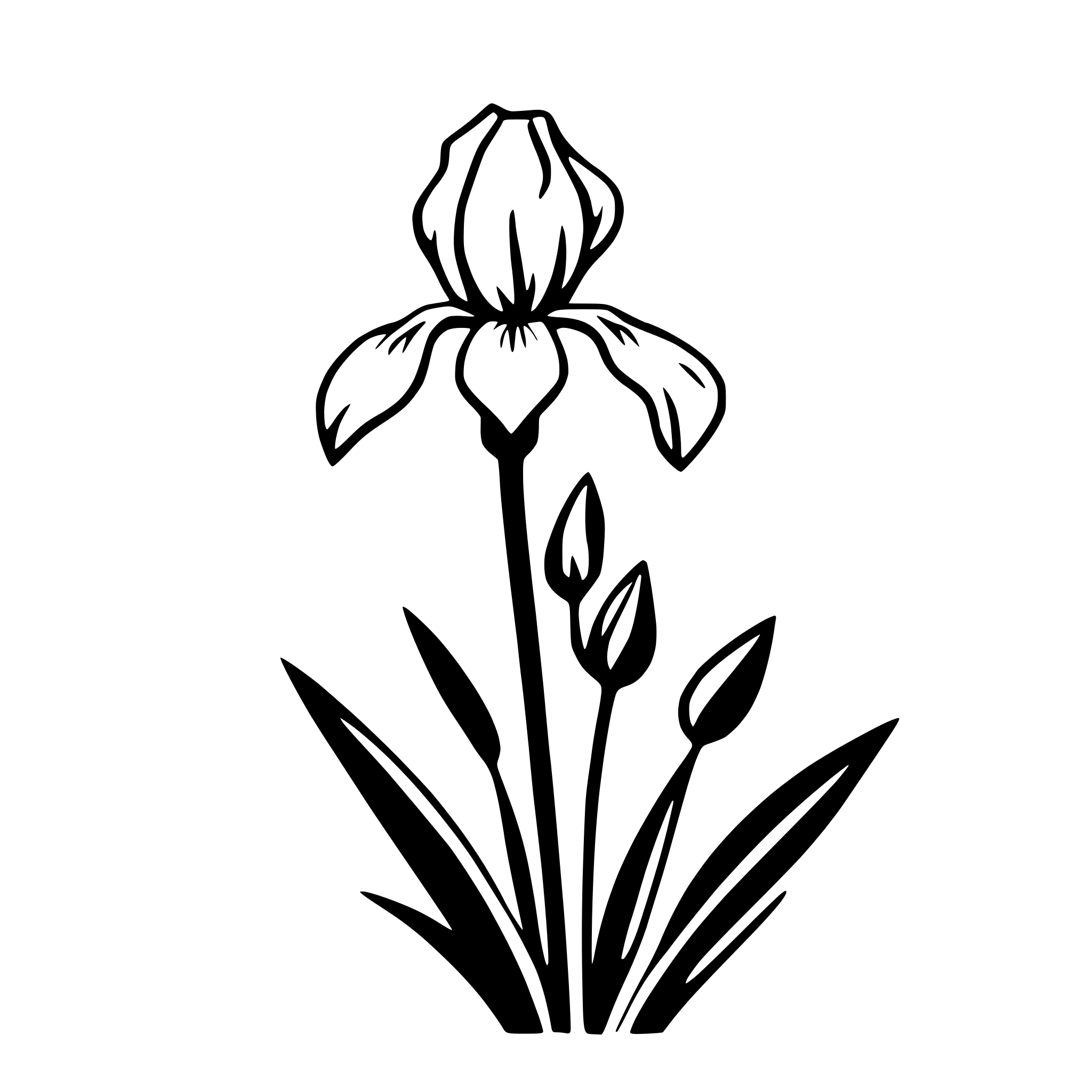 AI-generated SVG of a iris