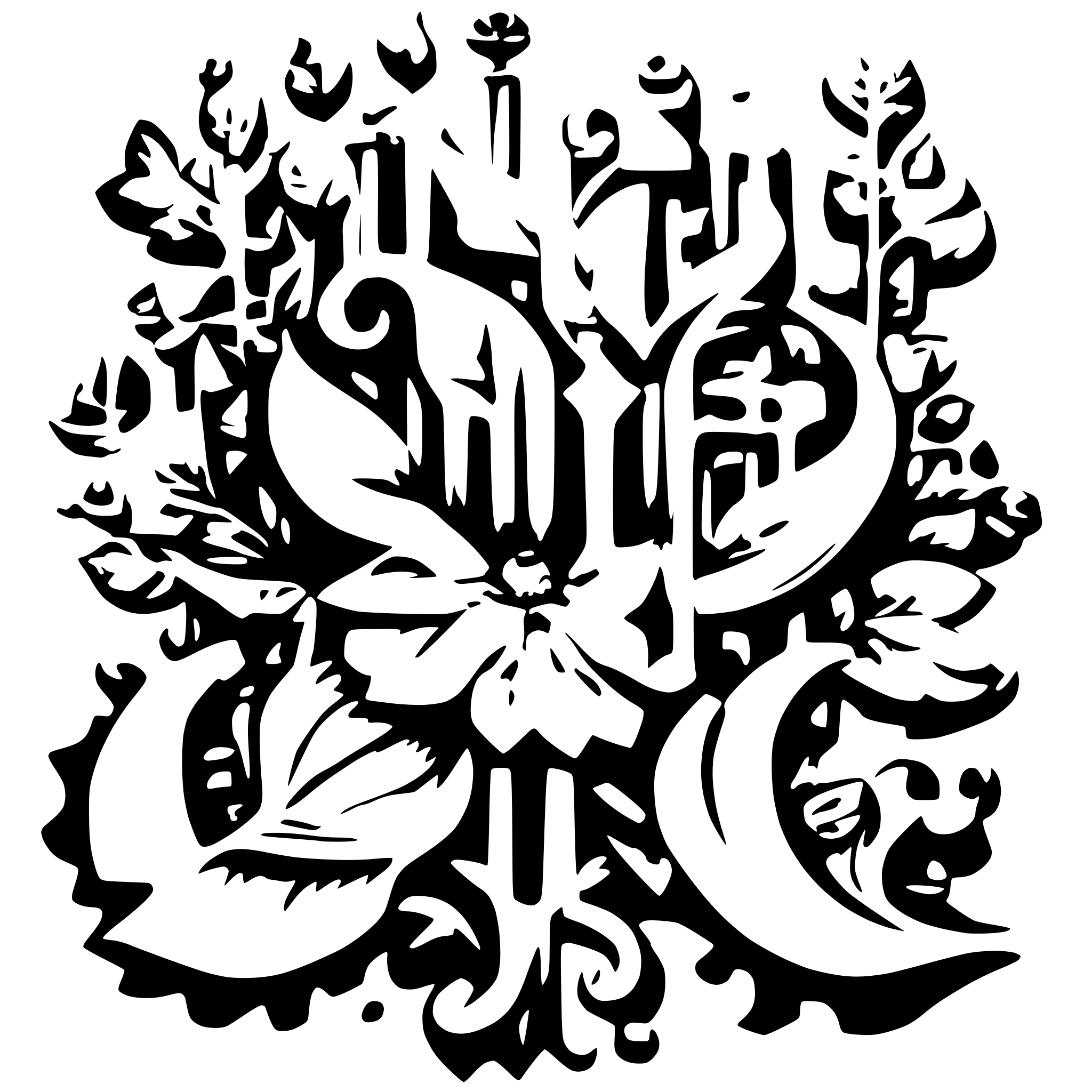AI-generated SVG of a وردة