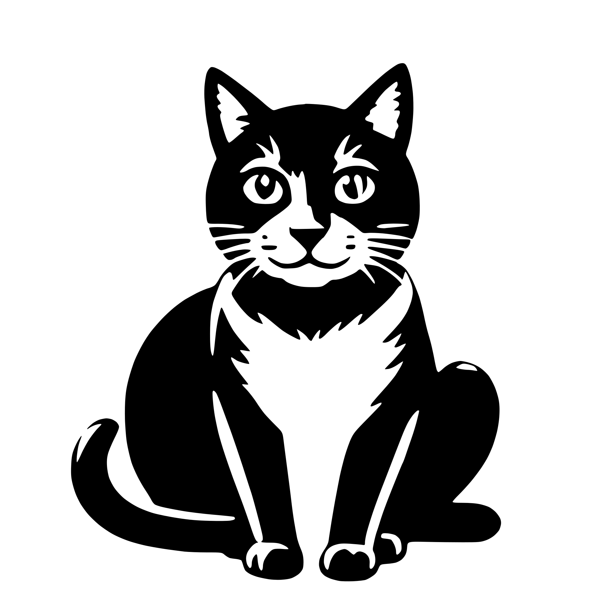 AI-generated SVG of 'black cat'