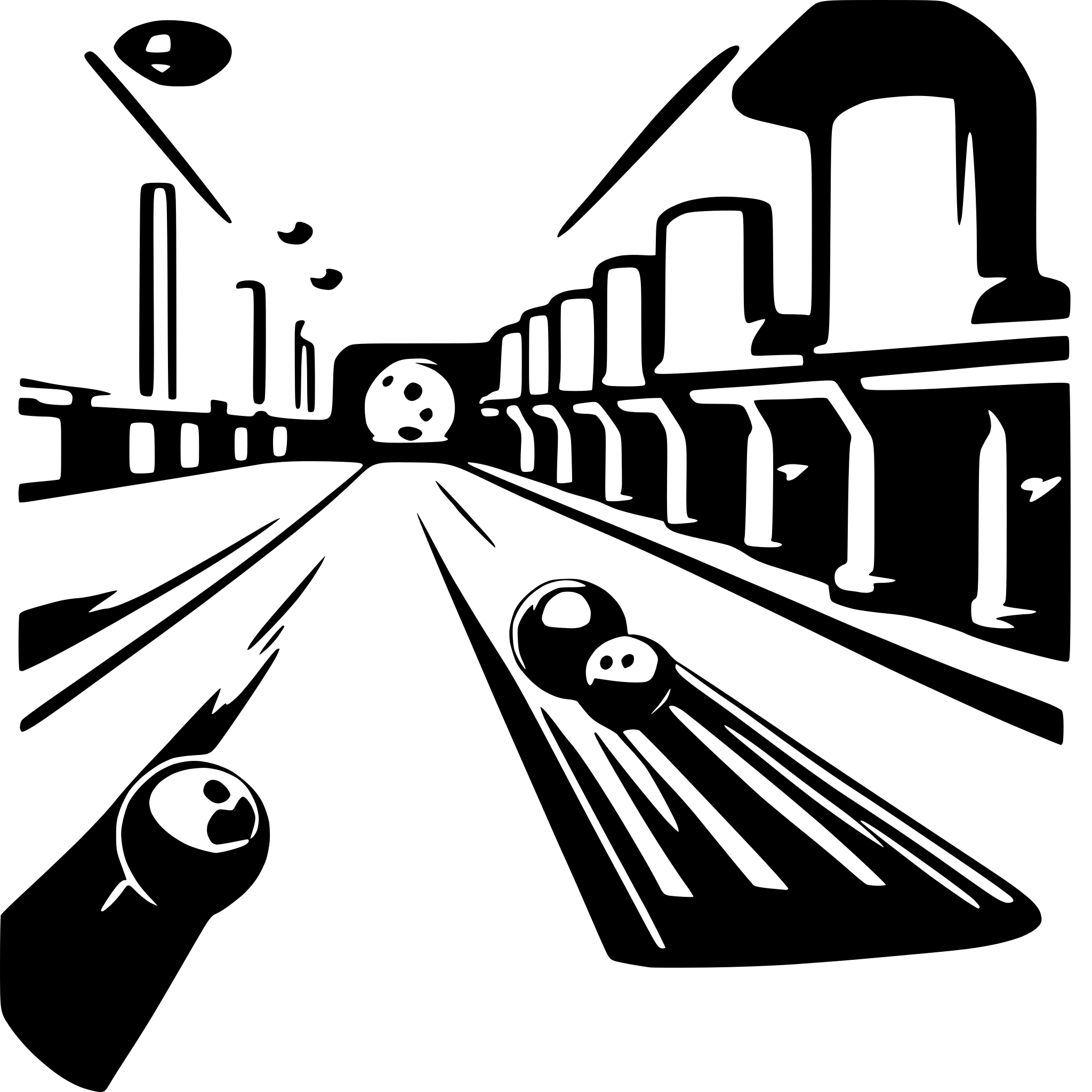 AI-generated SVG of 'Bowling alley'