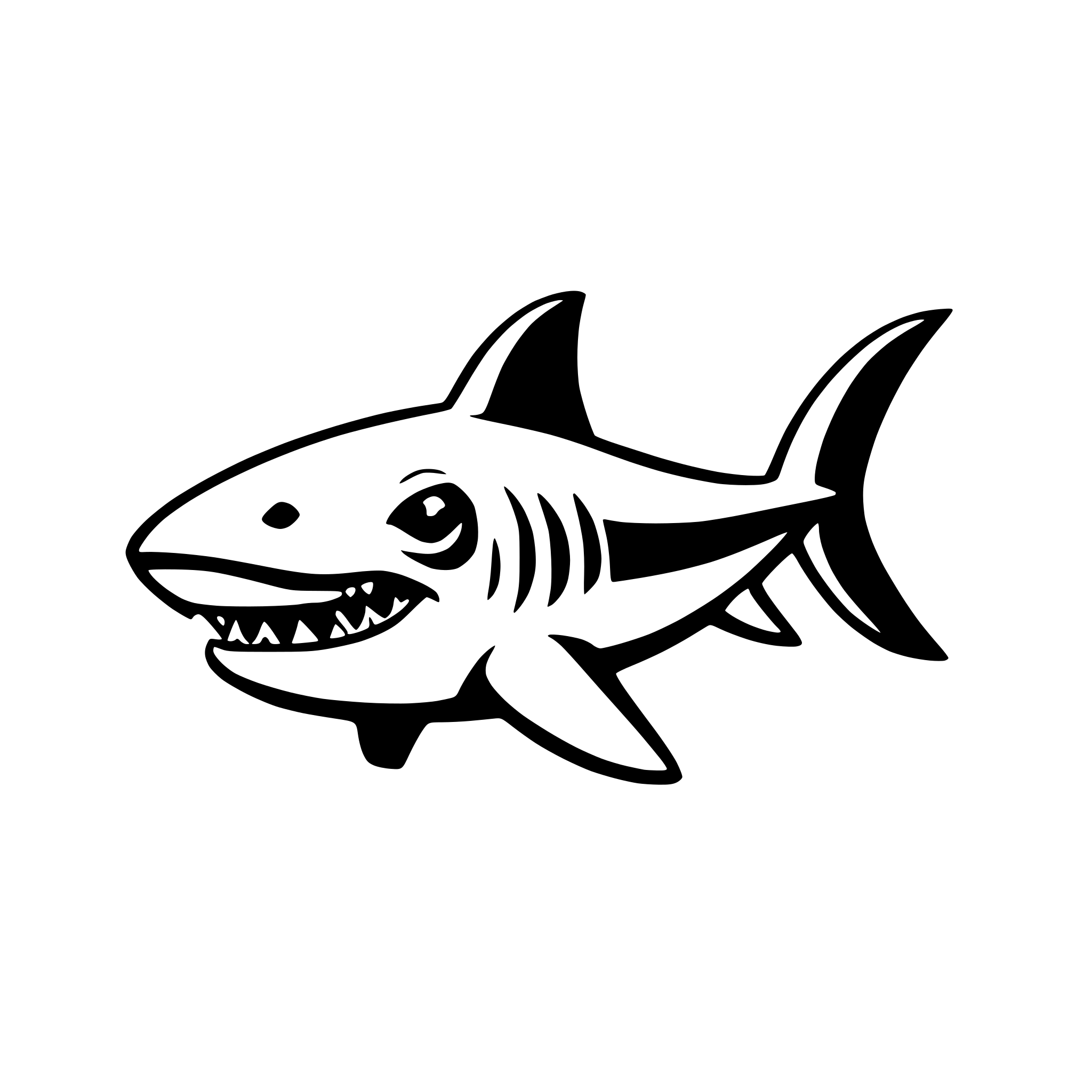 AI-generated SVG of 'sad shark'