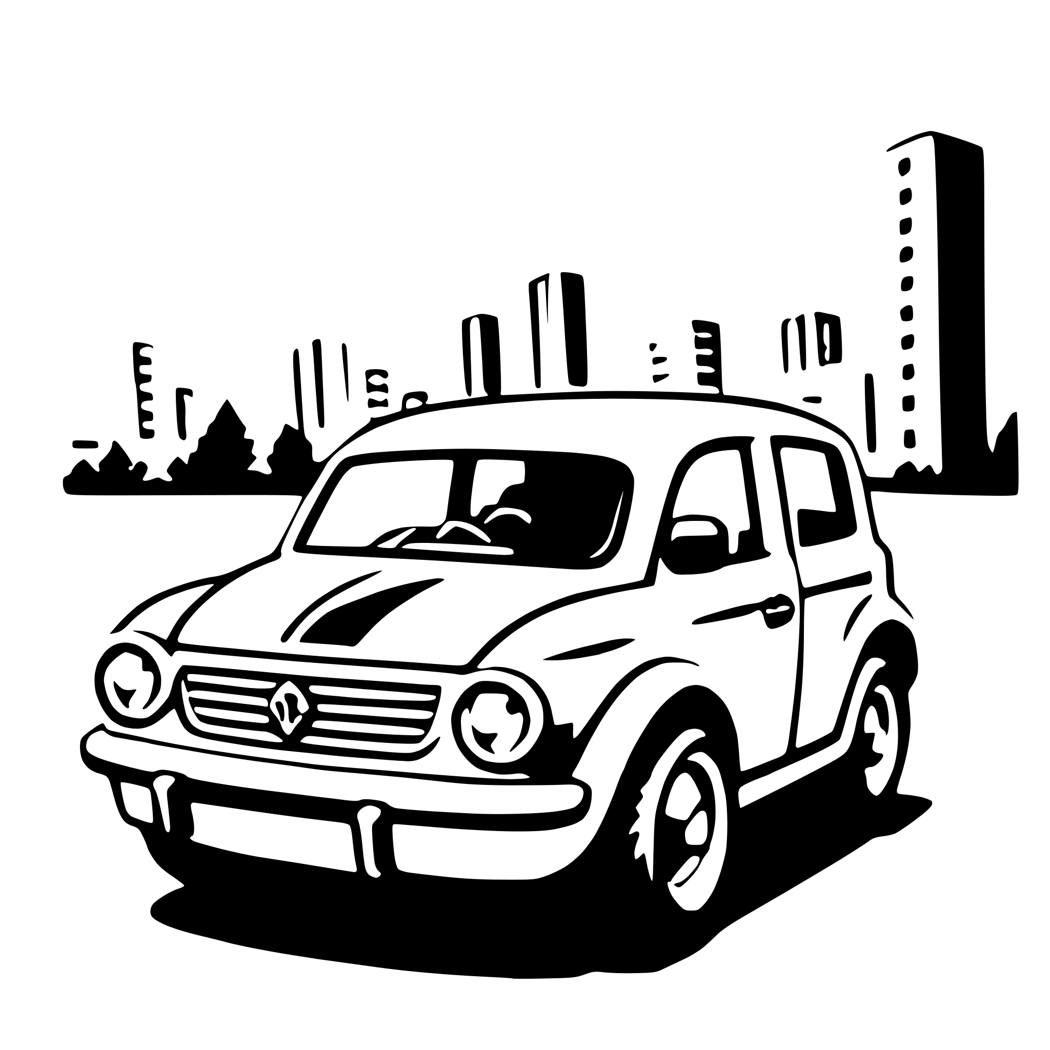 AI-generated SVG of 'city car'