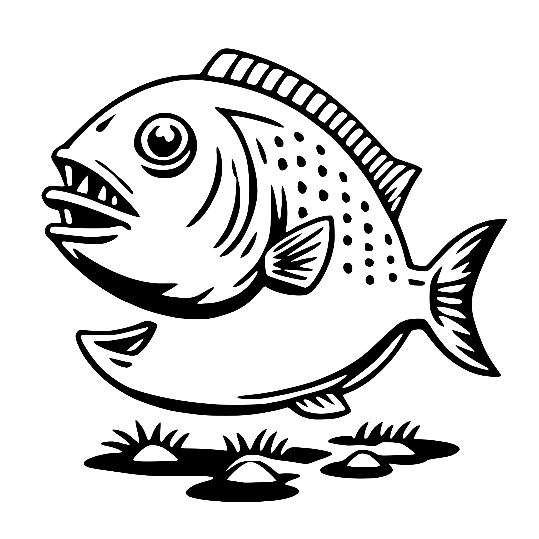 AI-generated SVG of a piranha