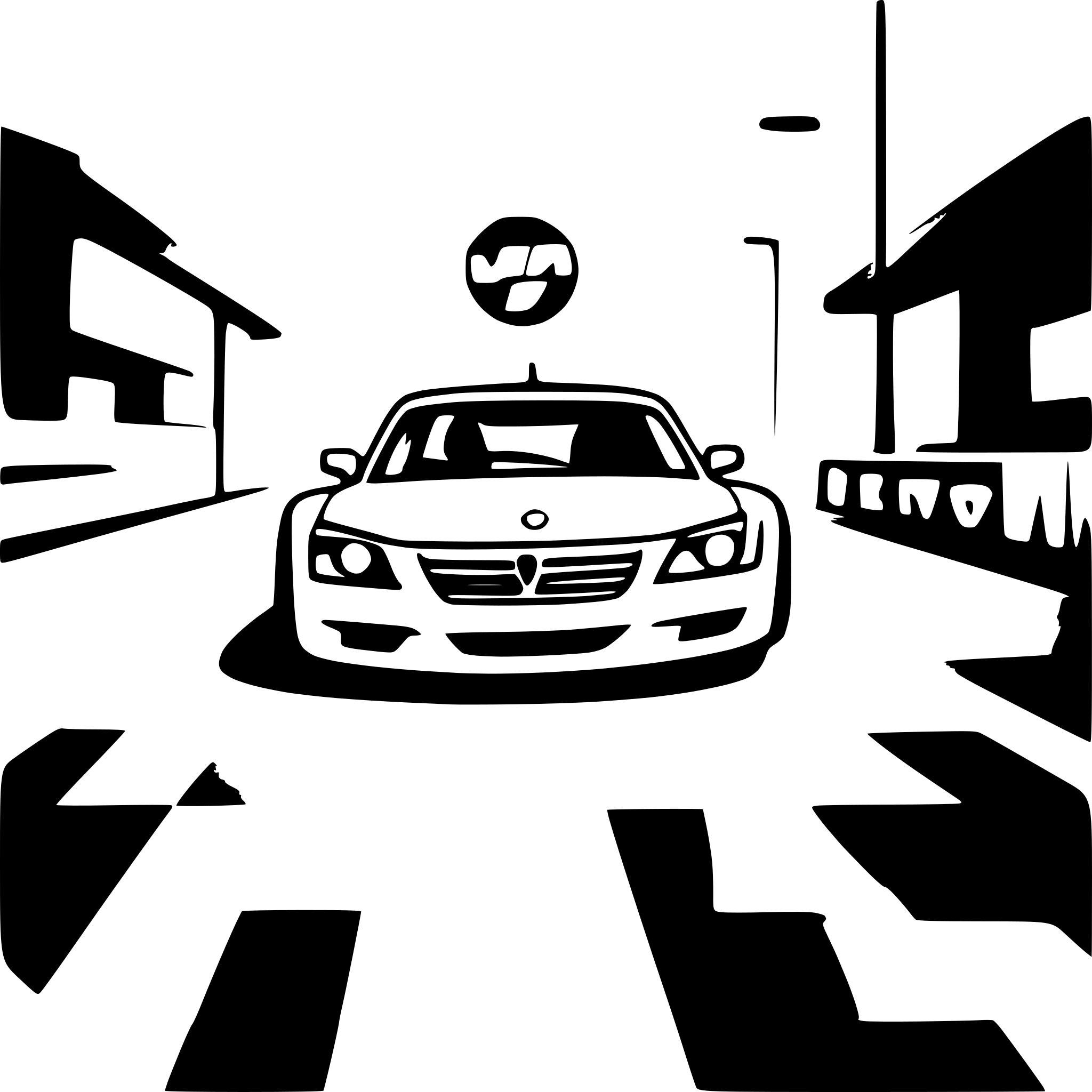 AI-generated SVG of a A BMW car driving through the finish line in a race. In the foreground, there is a classic race finish banner with the word 'ZIEL' written on it. The image is minimalistic, with no background, no shadows, and a clean, simple style.