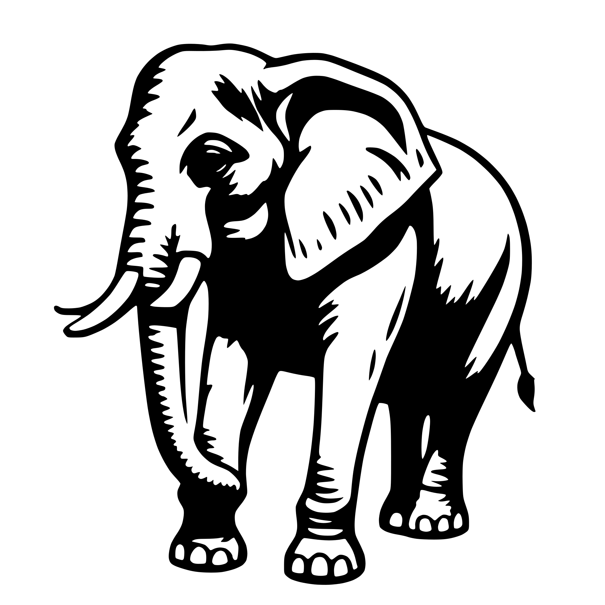 AI-generated SVG of 'indian elephant'