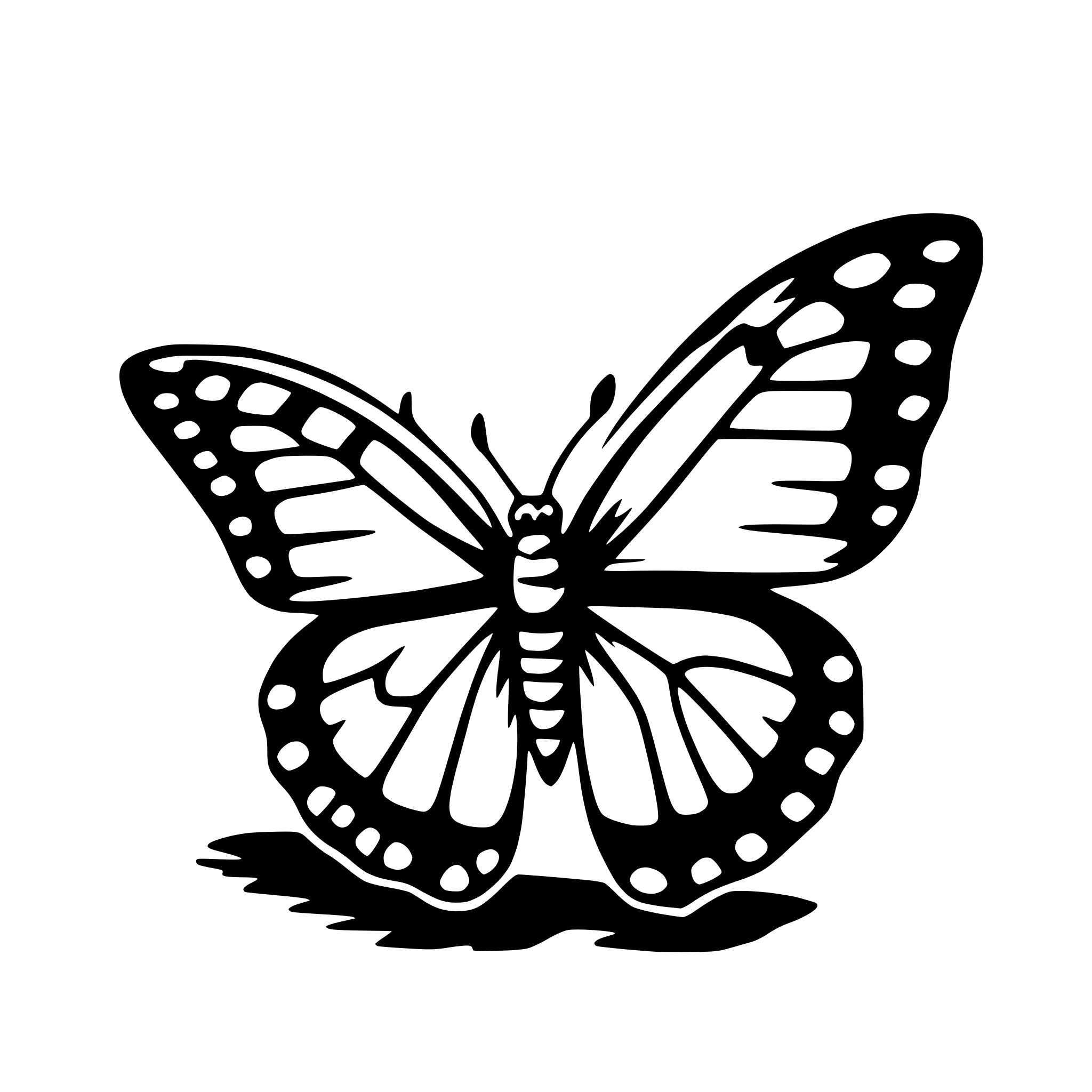 AI-generated SVG of a butterfly