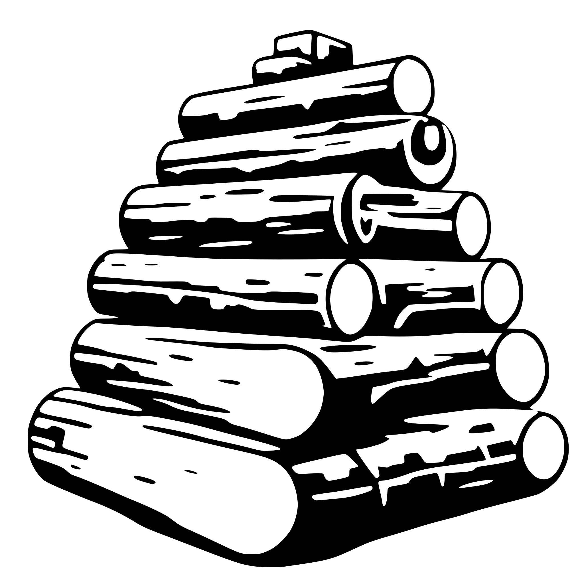 AI-generated SVG of 'log stack'