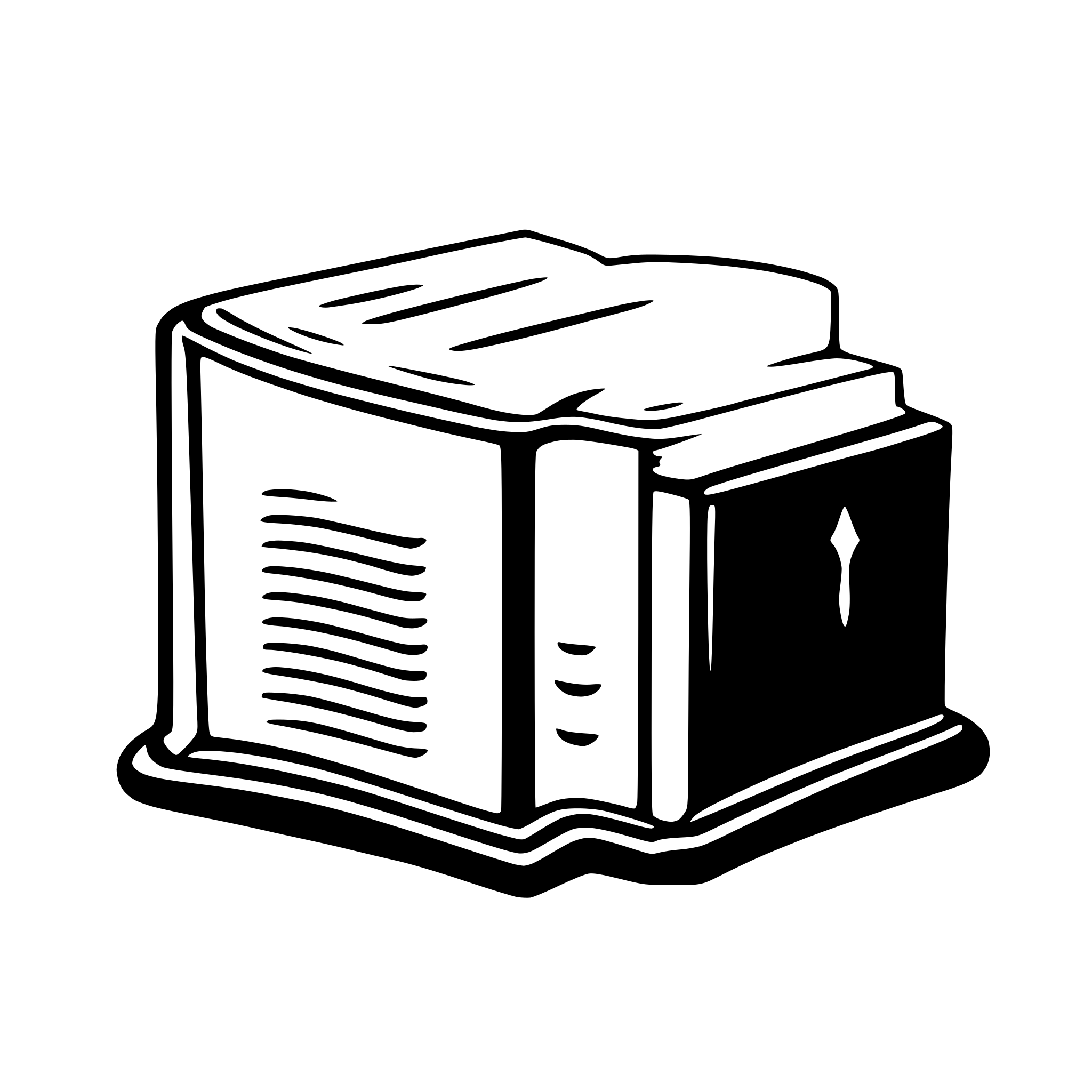 AI-generated SVG of a logo solid book exam