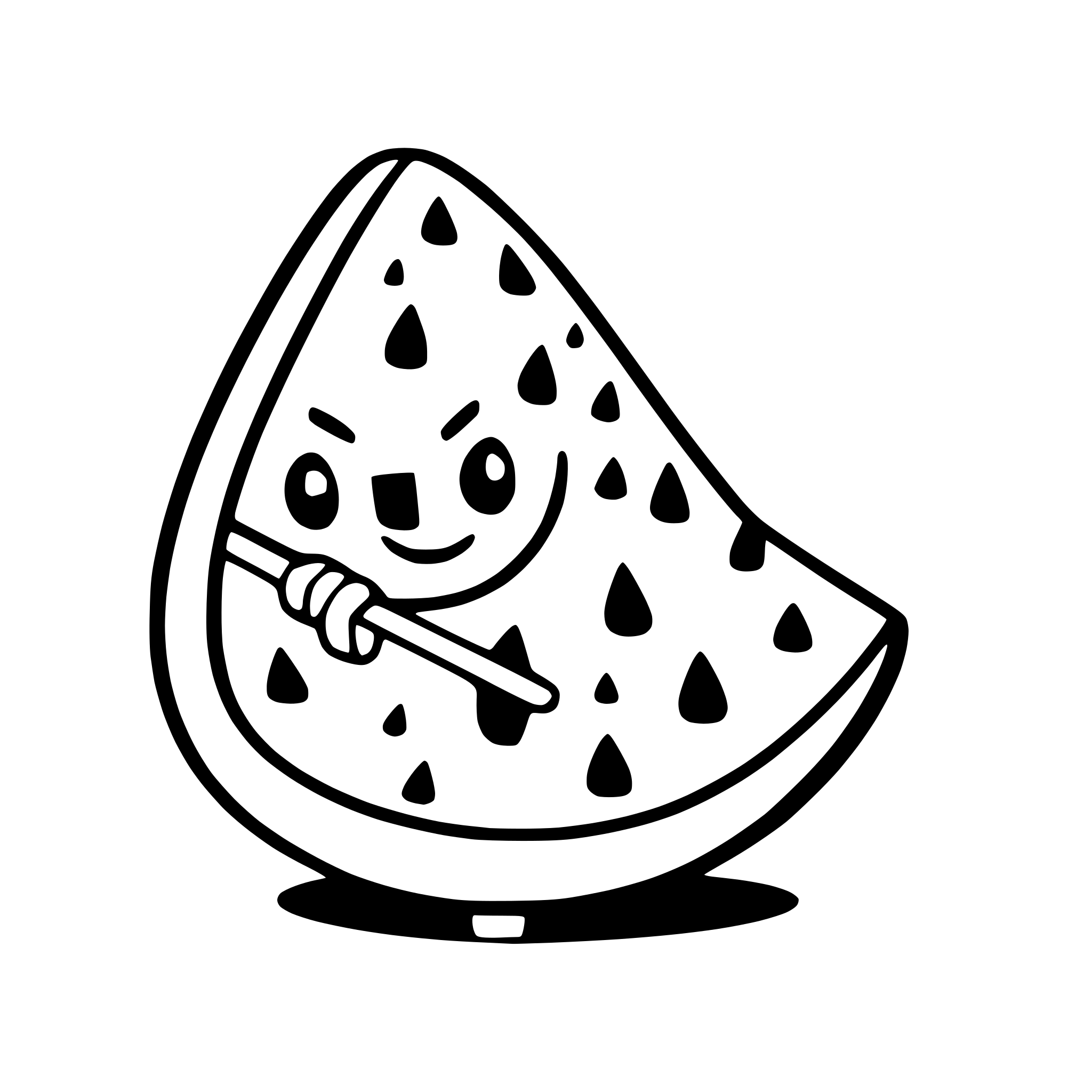 AI-generated SVG of a a watermelon slice playing a guitar