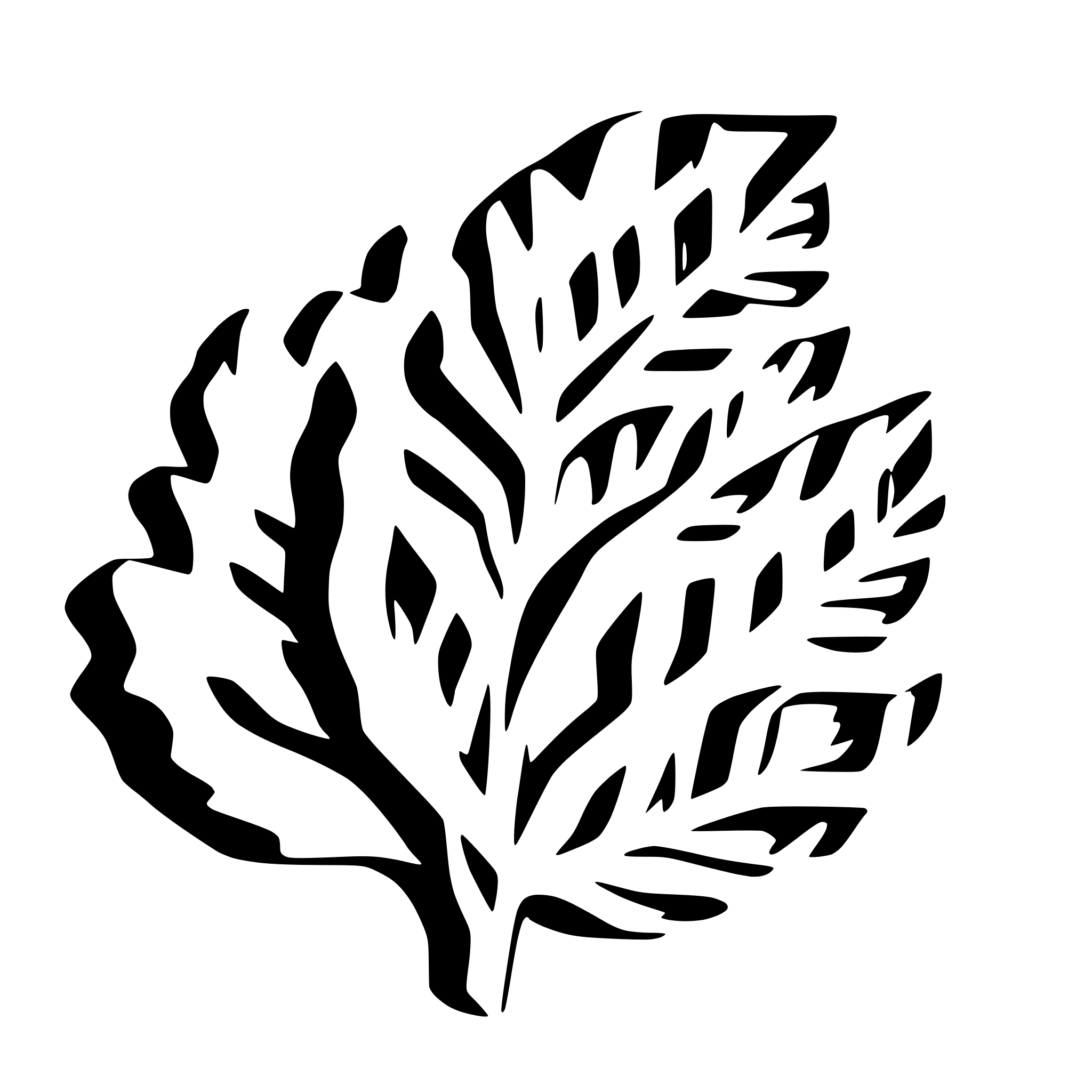 AI-generated SVG of a oak leaf decoration
