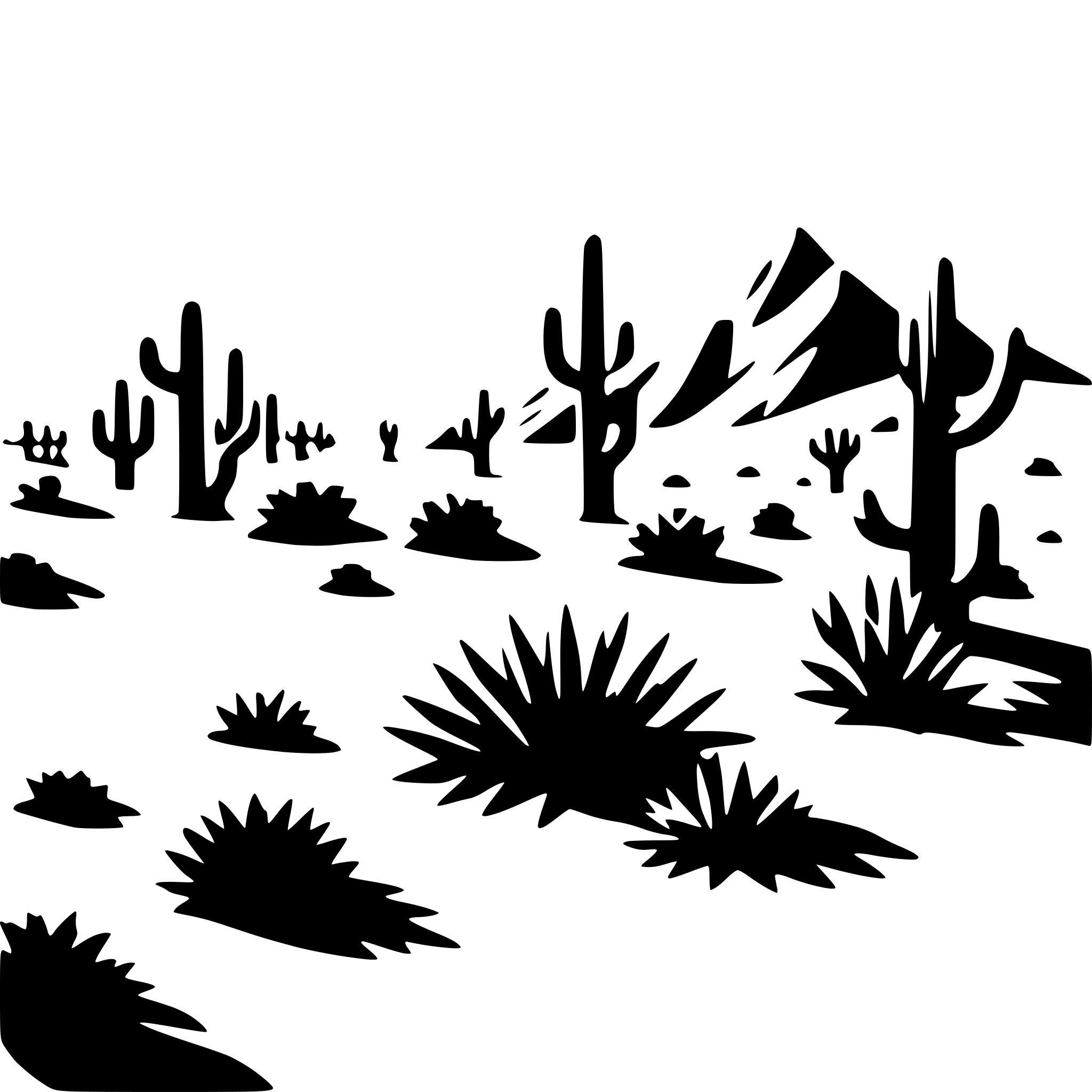 AI-generated SVG of 'extreme hot sunny desert ecosystem'