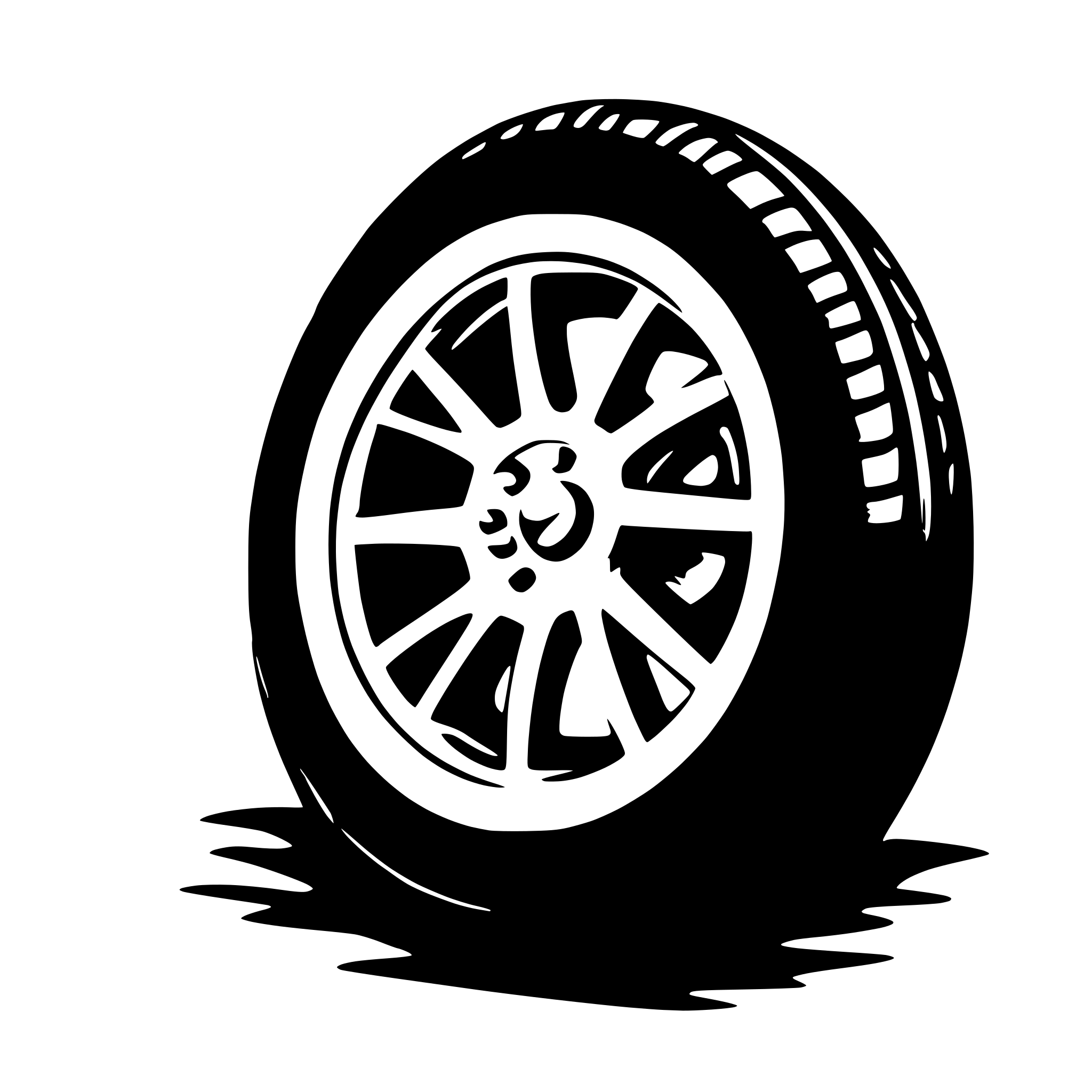 AI-generated SVG of a bbs wheel with tire