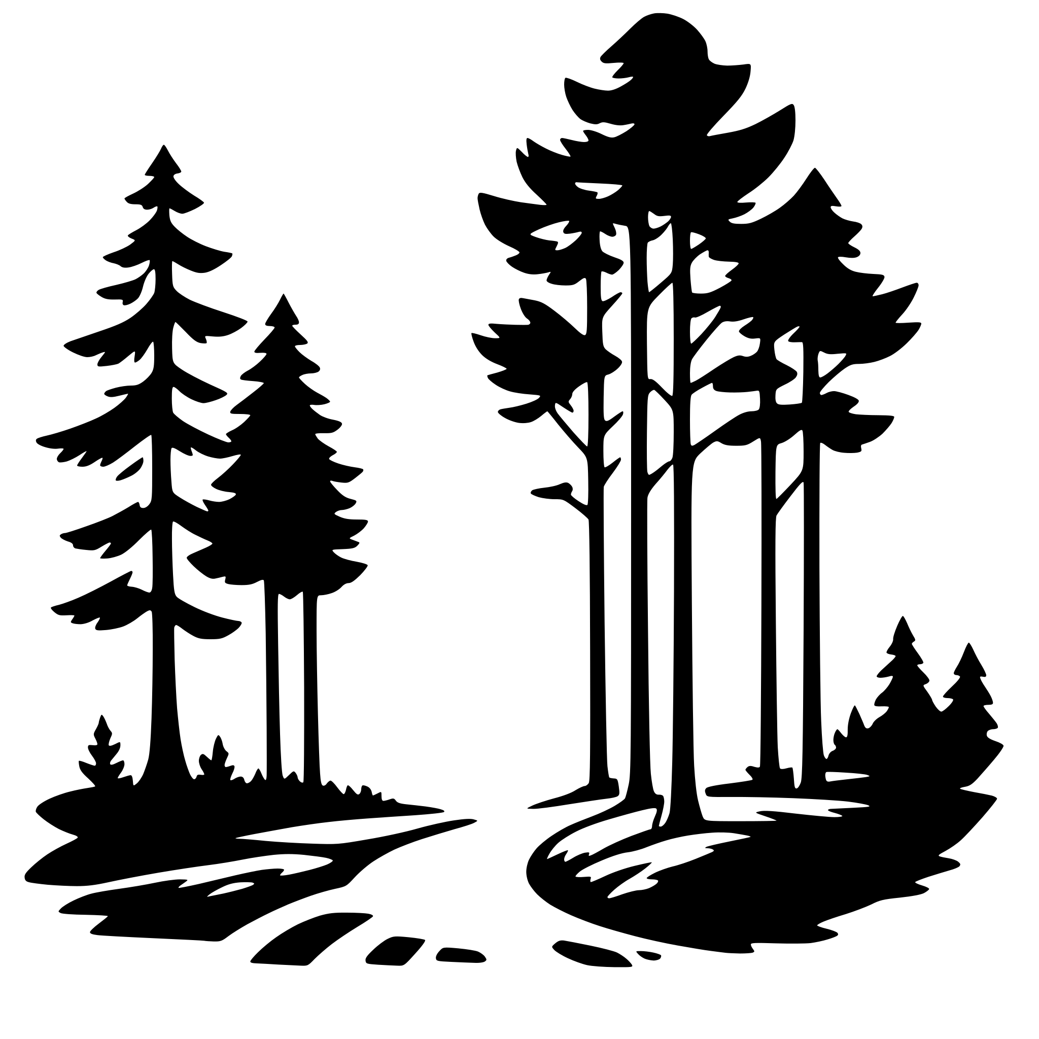 AI-generated SVG of a forest silhouette