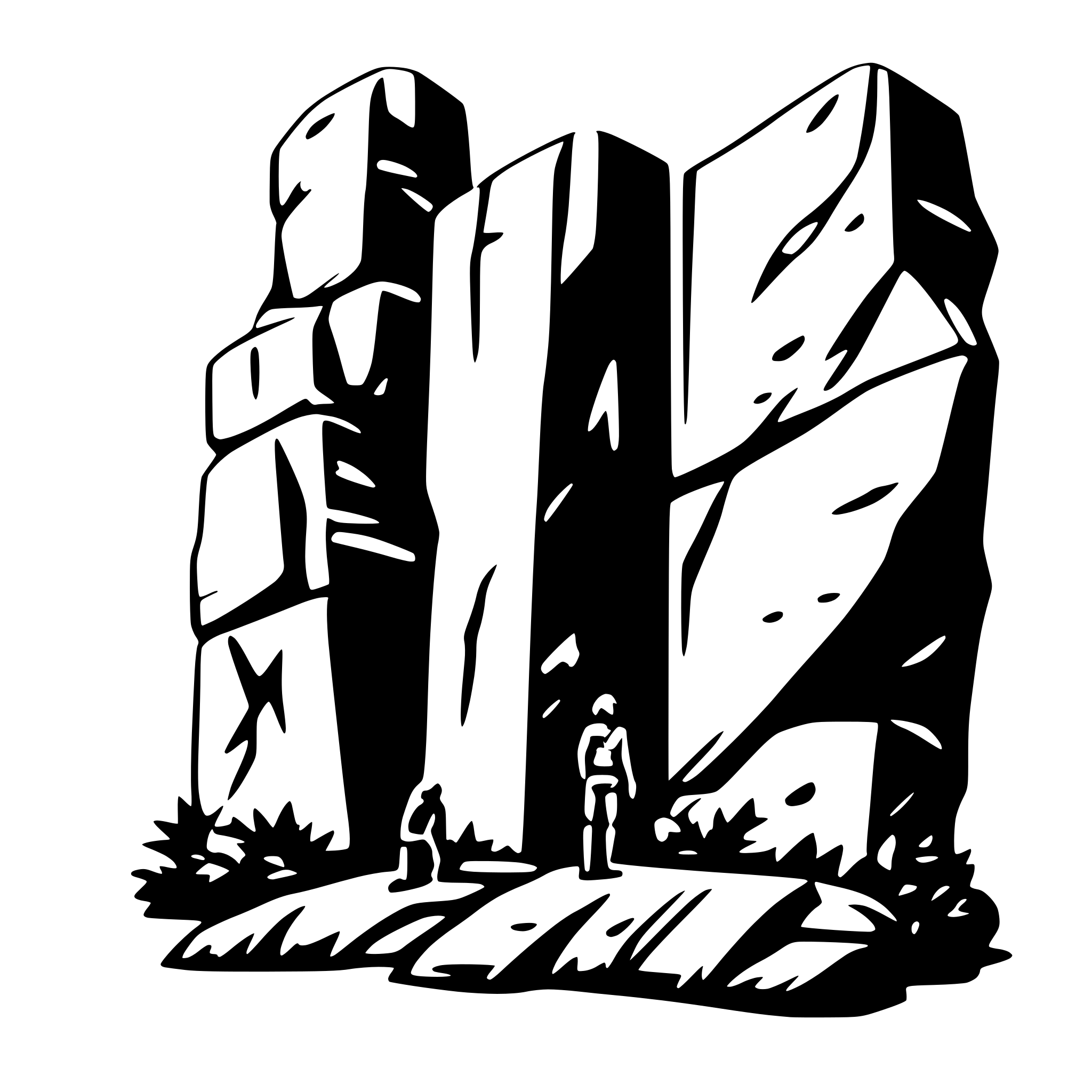AI-generated SVG of a Rock climbing journal