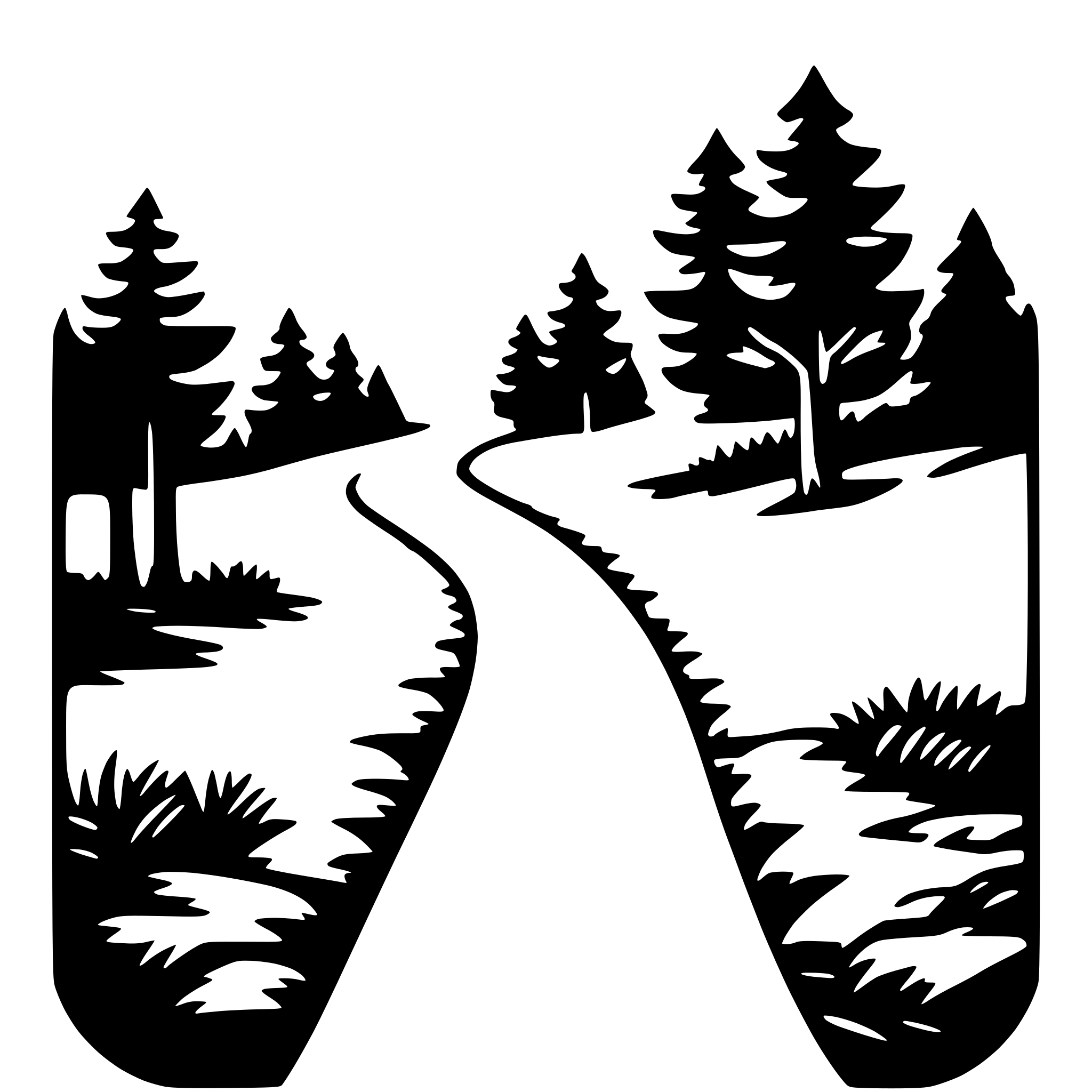 AI-generated SVG of a hiking trail