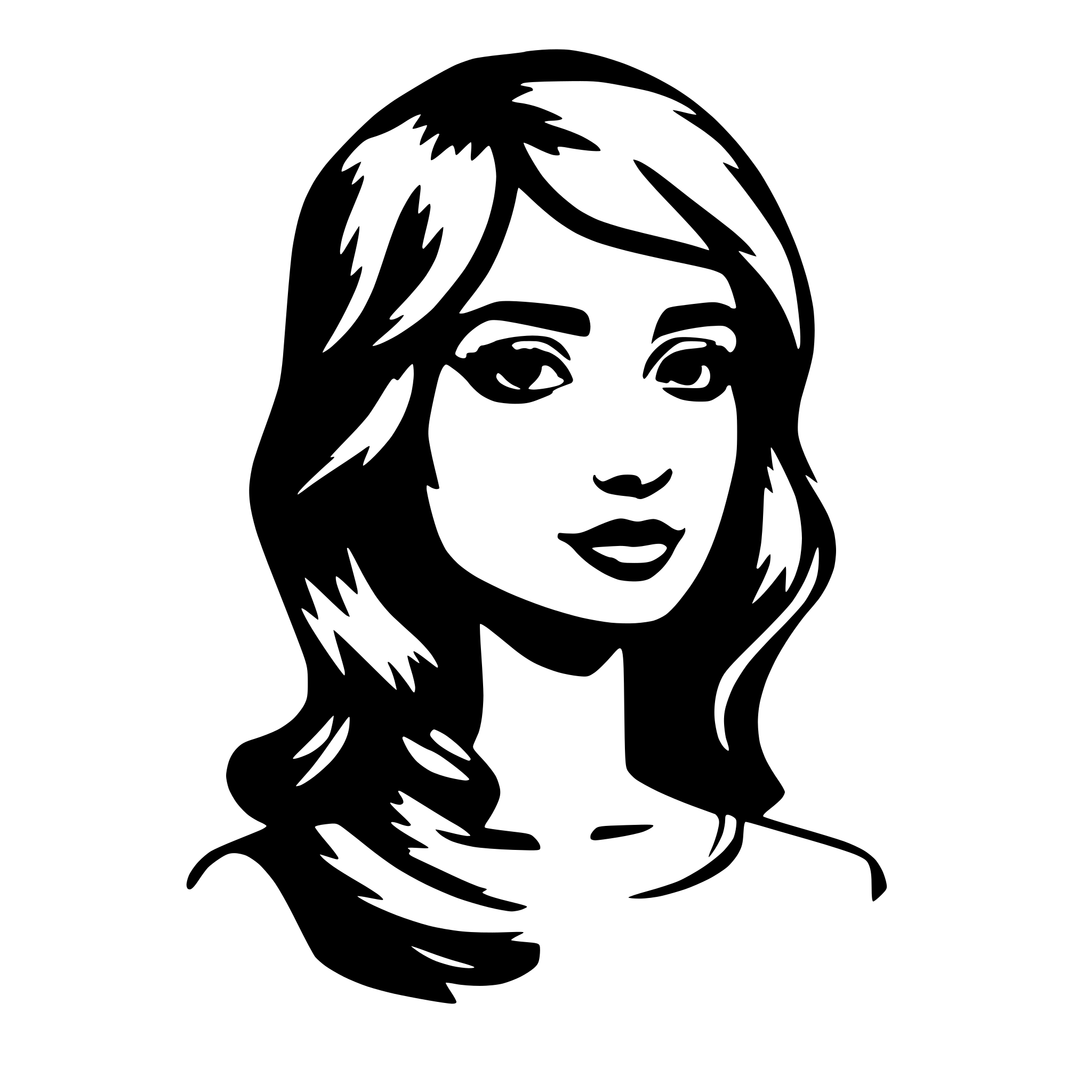 AI-generated SVG of 'woman  ilustration minimalistic'