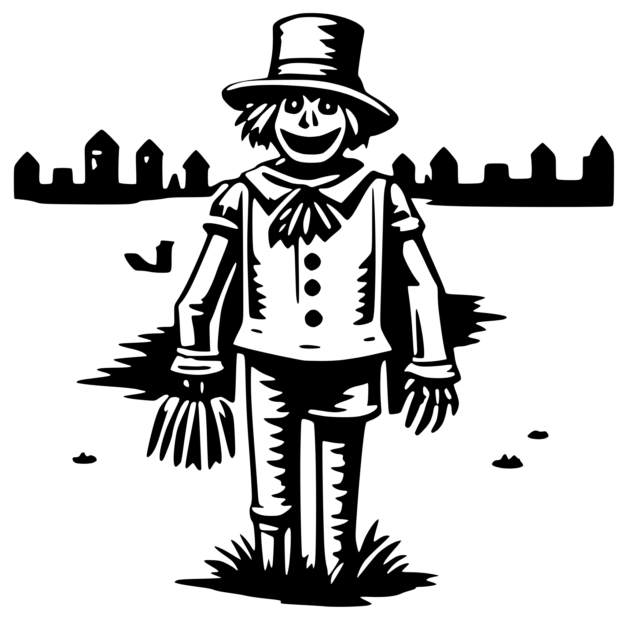 AI-generated SVG of 'scarecrow'