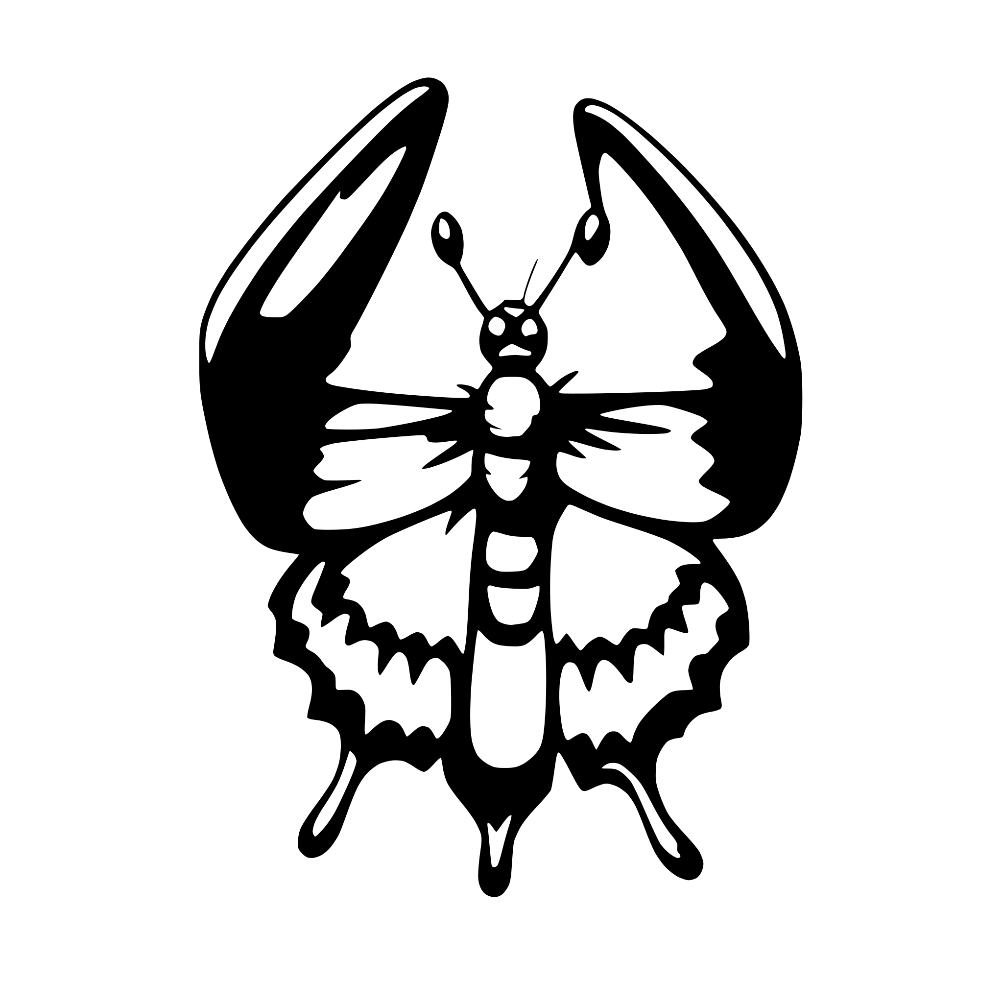 AI-generated SVG of a butterfly with open wings