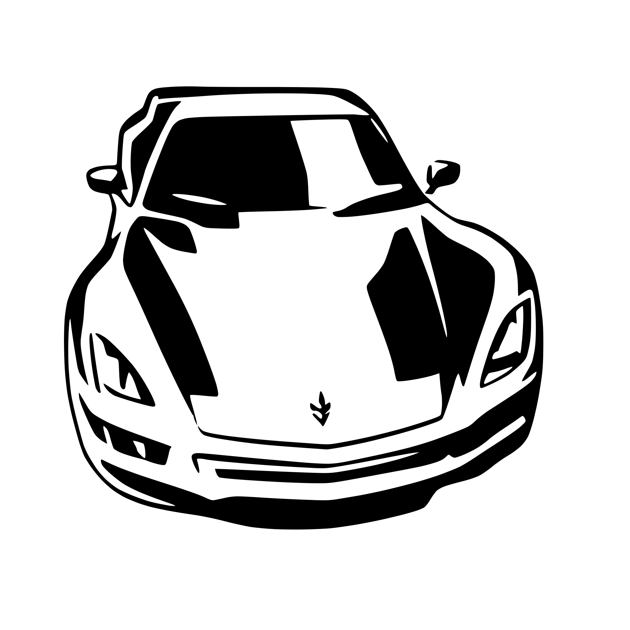 AI-generated SVG of a Corvette as a drawing to color in. Without Logos.