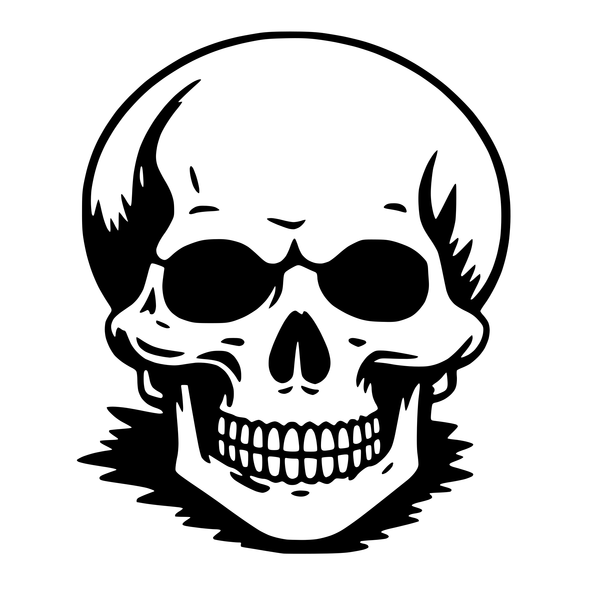 AI-generated SVG of a skull