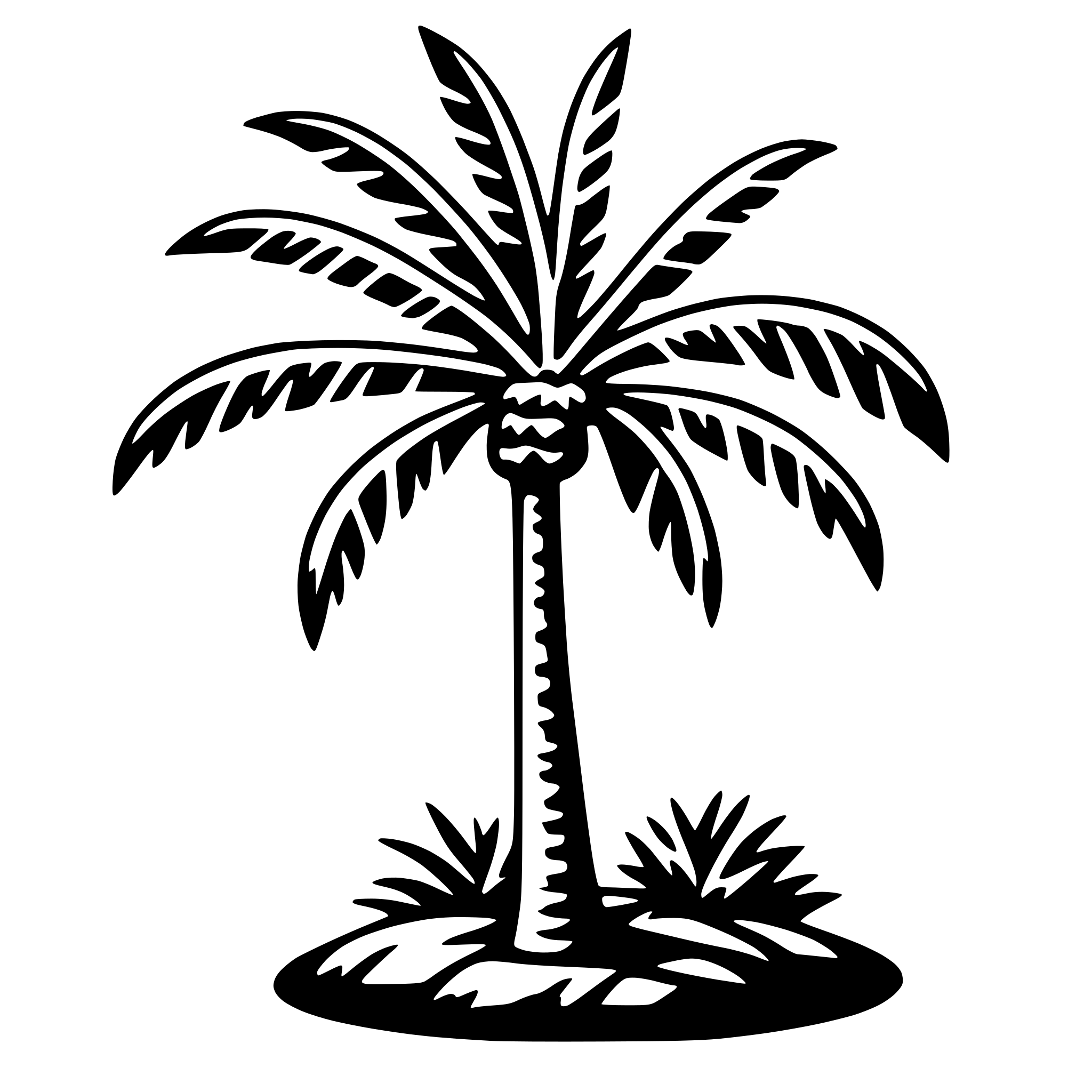 AI-generated SVG of a palm tree