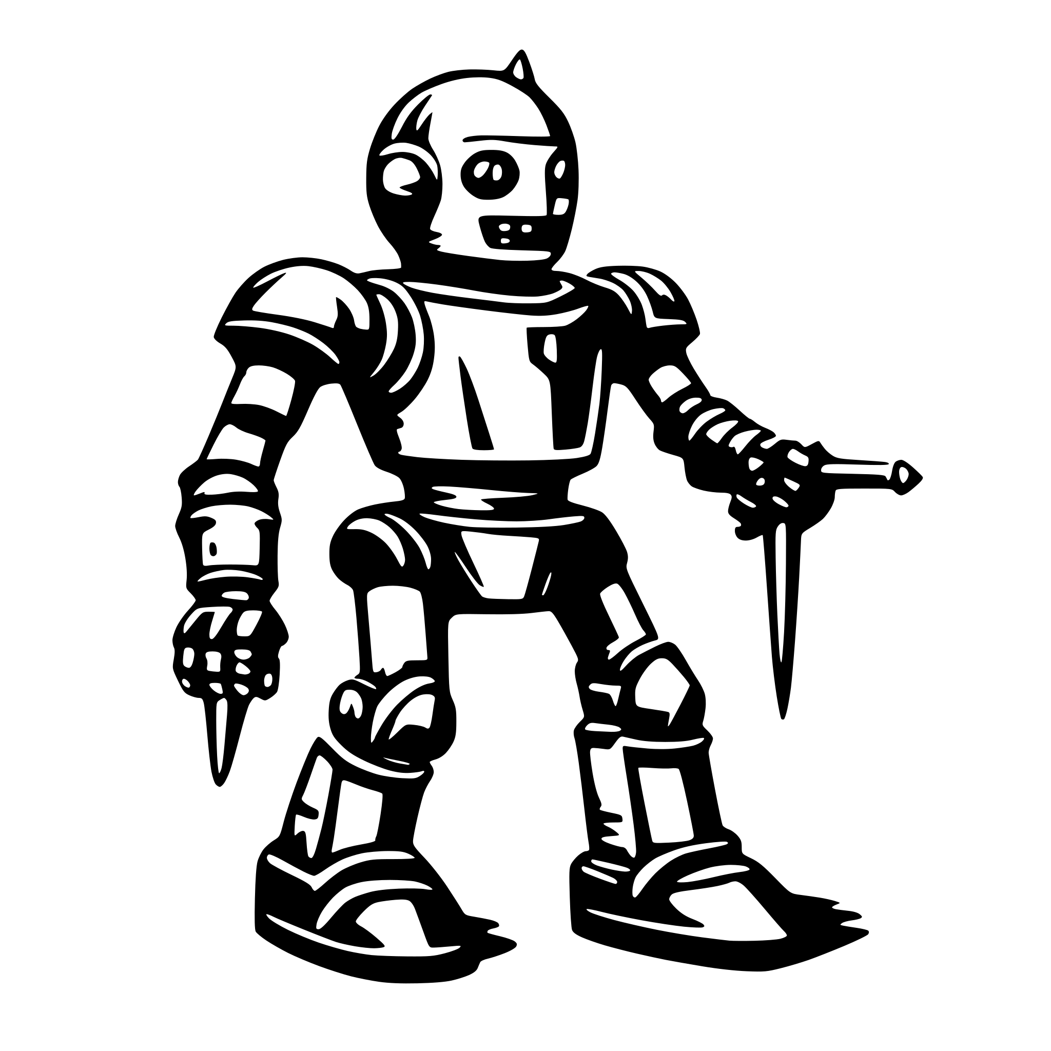 AI-generated SVG of a knight robot