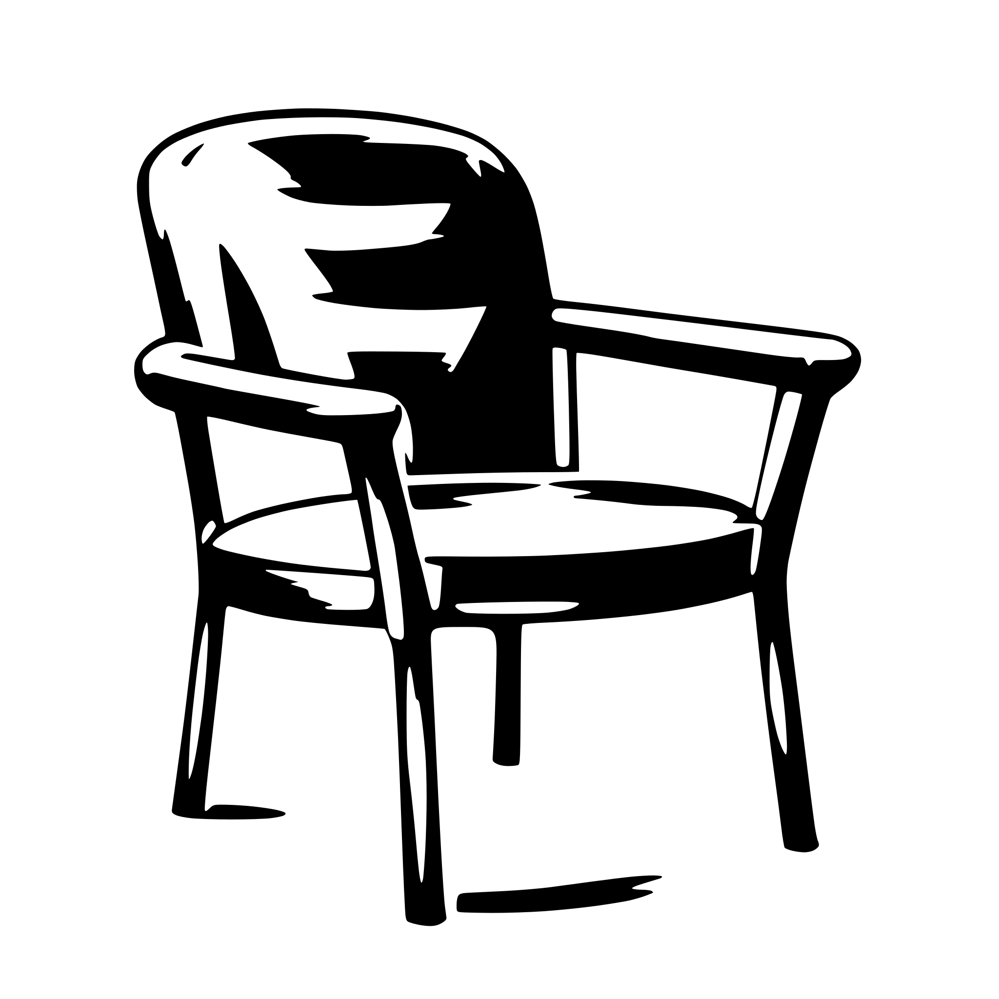 AI-generated SVG of 'round  loose chair'