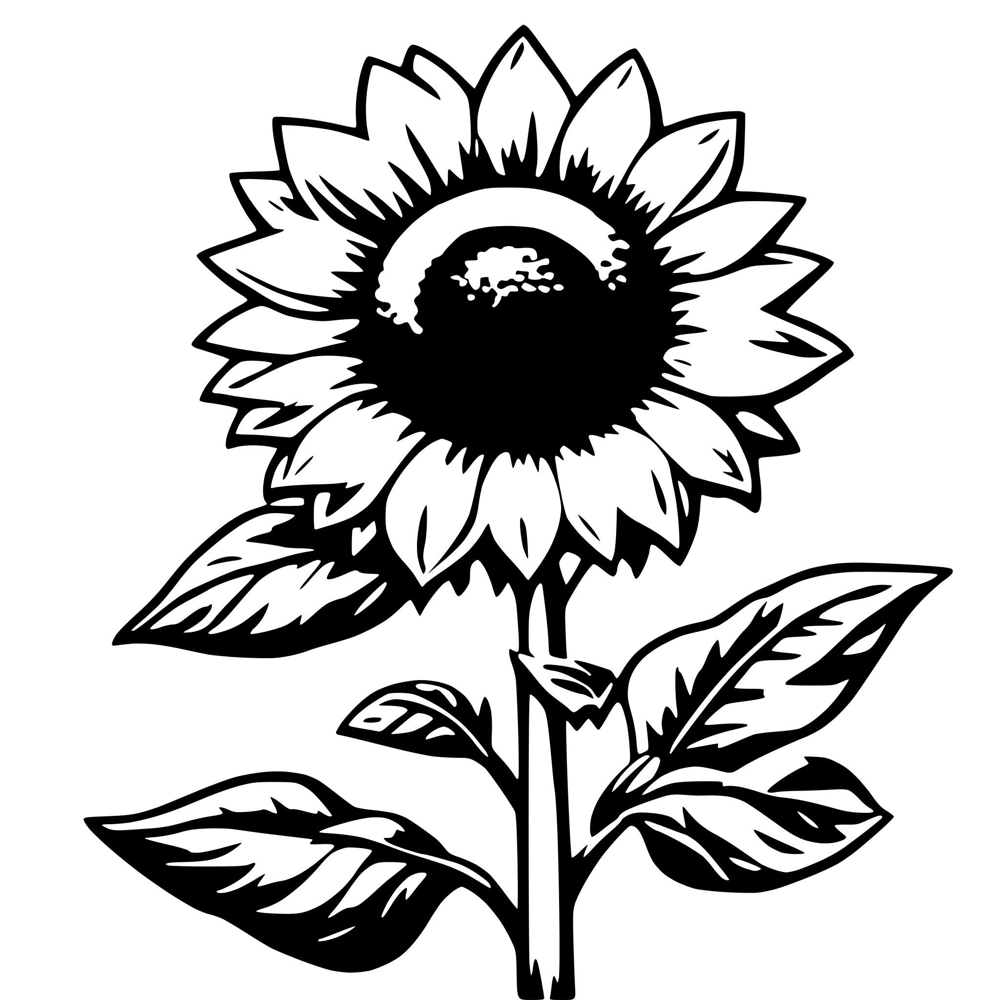 AI-generated SVG of a Sunflower