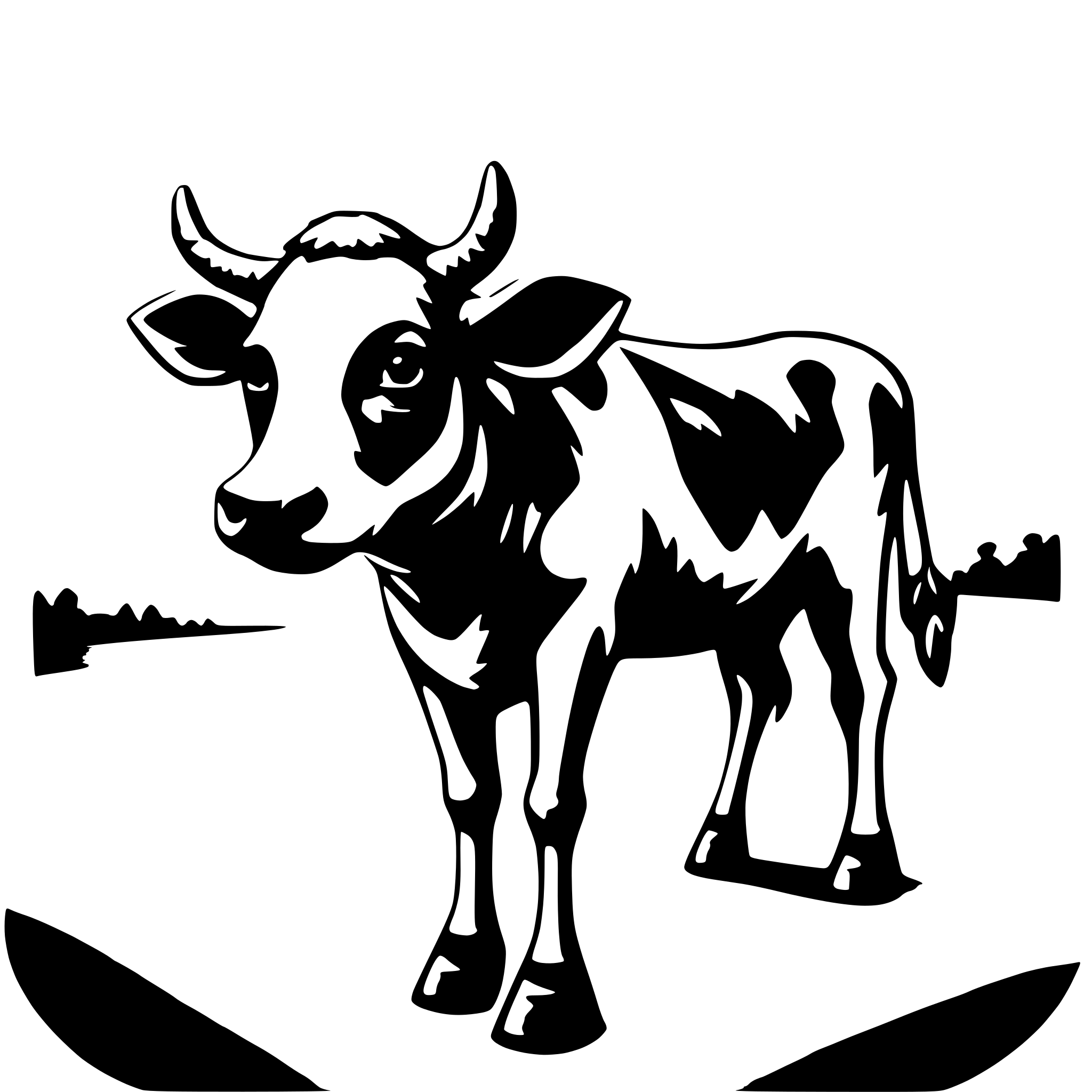AI-generated SVG of 'a simple cow'