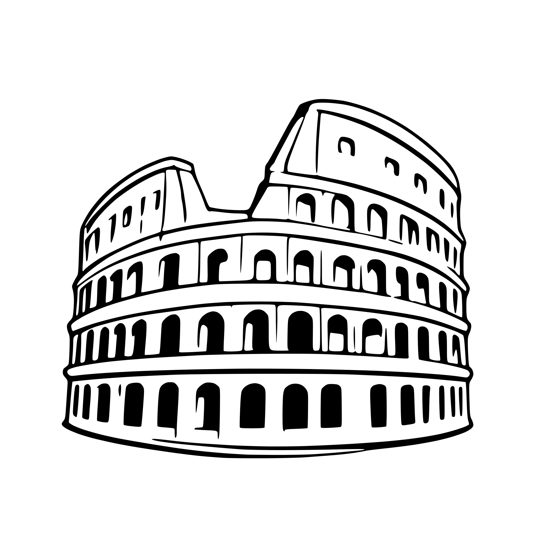 AI-generated SVG of 'the colisseum'