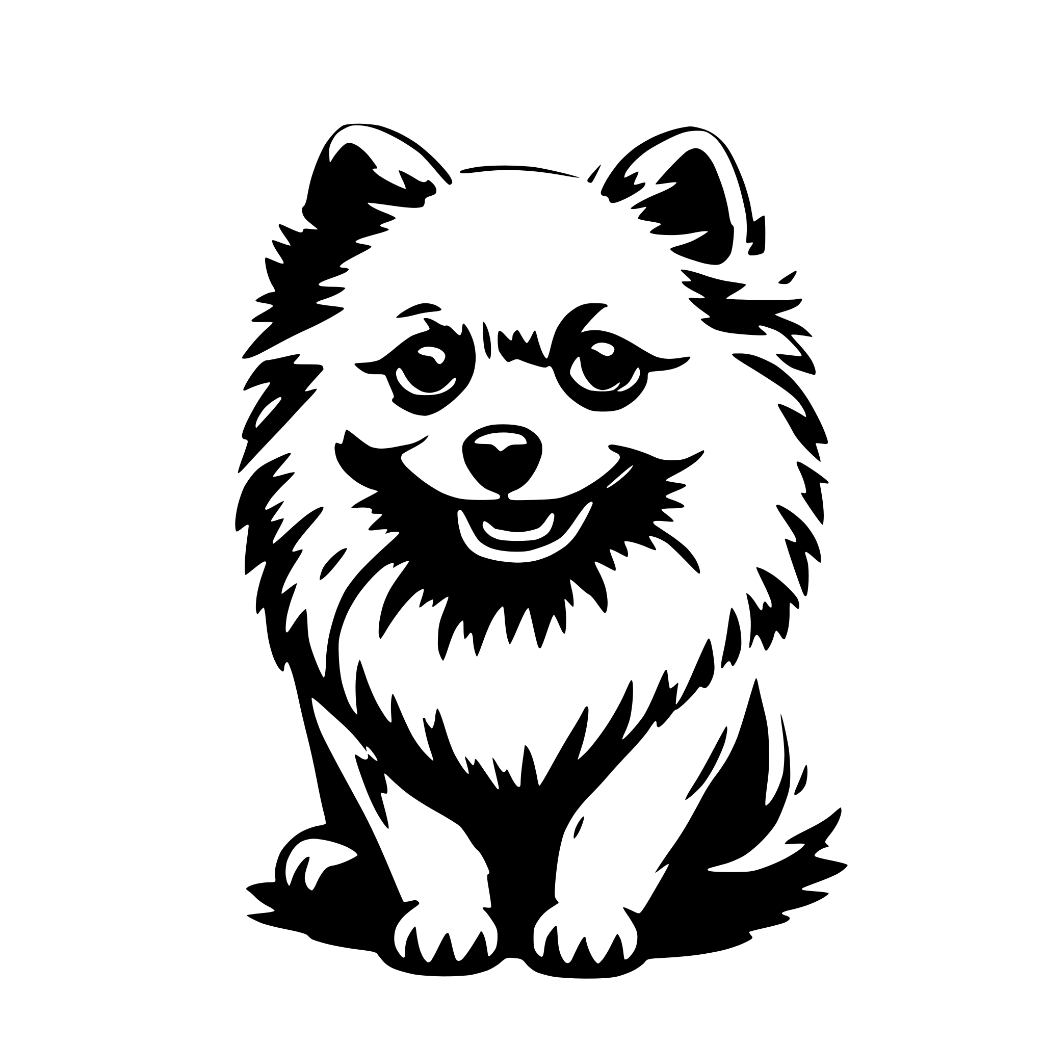 AI-generated SVG of 'A Pomeranian'