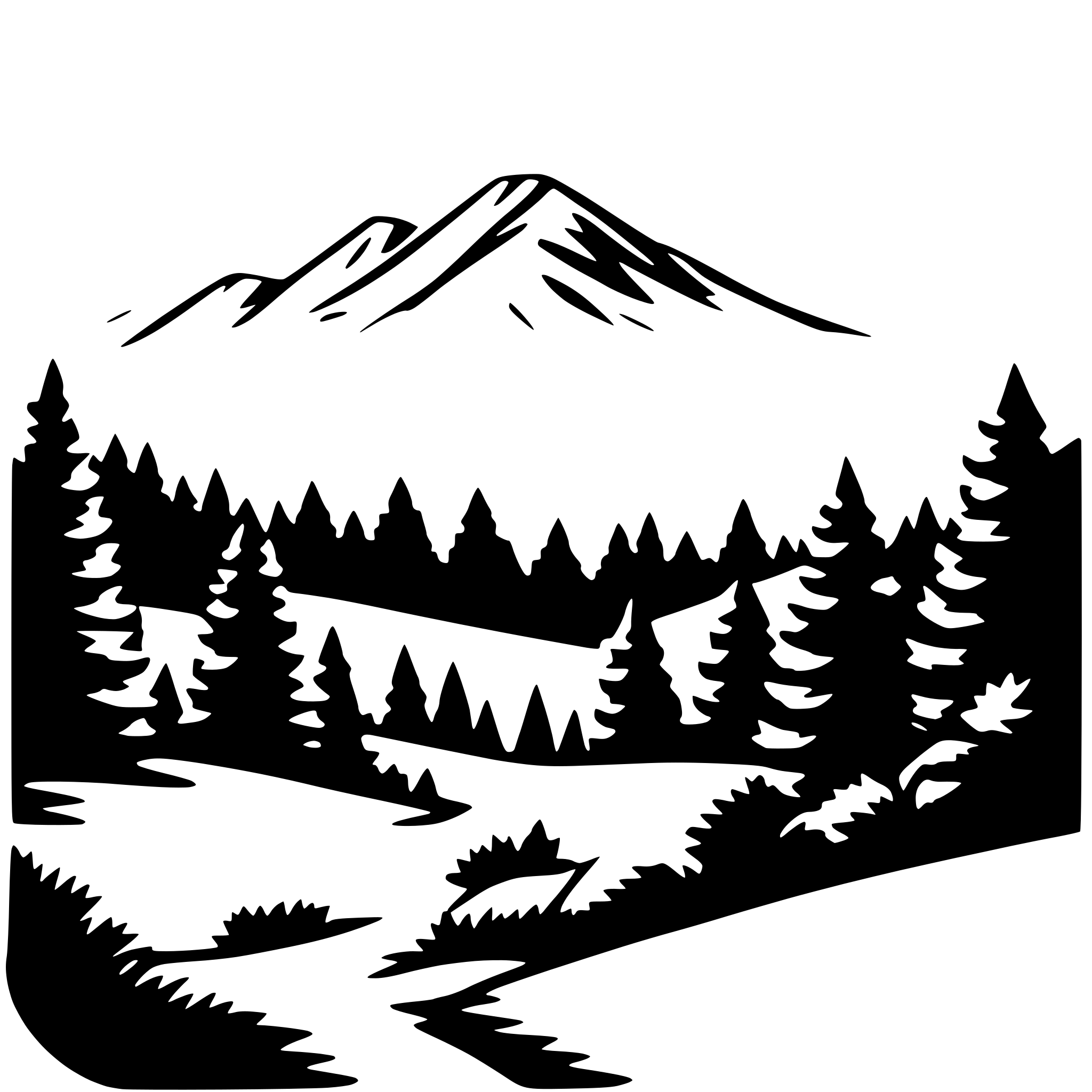 AI-generated SVG of a mountain vistas