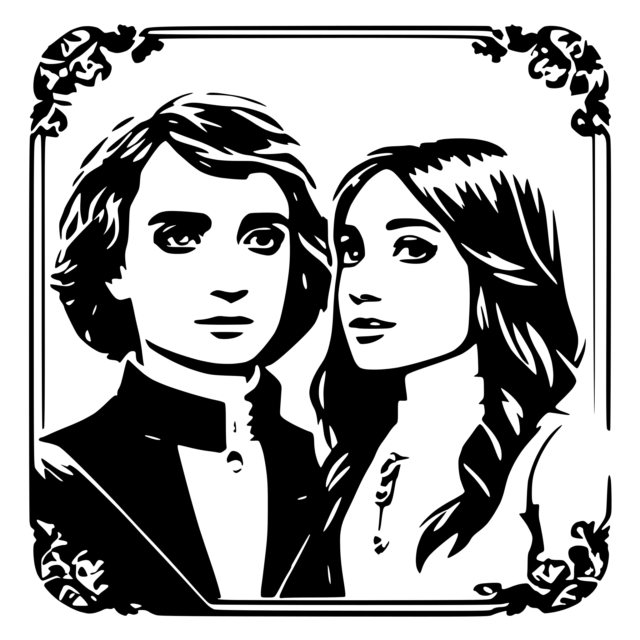 AI-generated SVG of 'Edward and ella from Twoghligt'