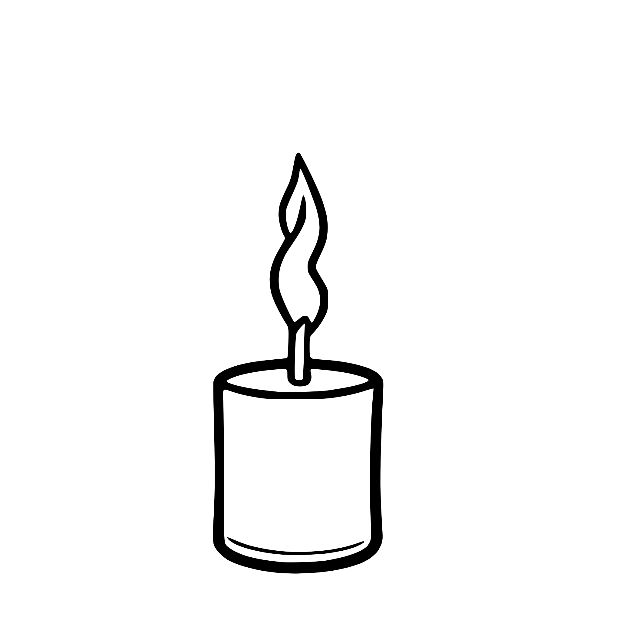 AI-generated SVG of 'candle burning in darkness'