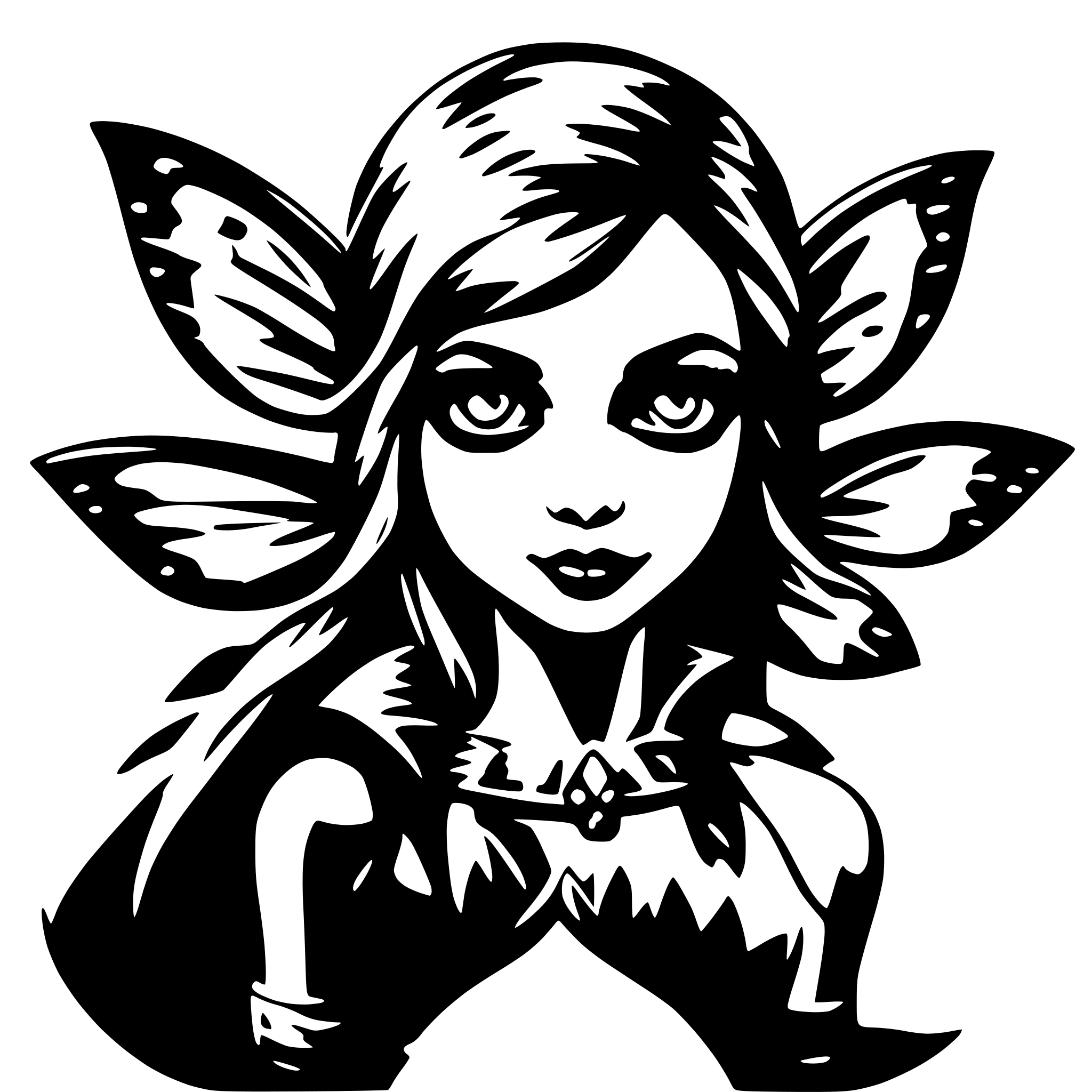 AI-generated SVG of a evil fairy