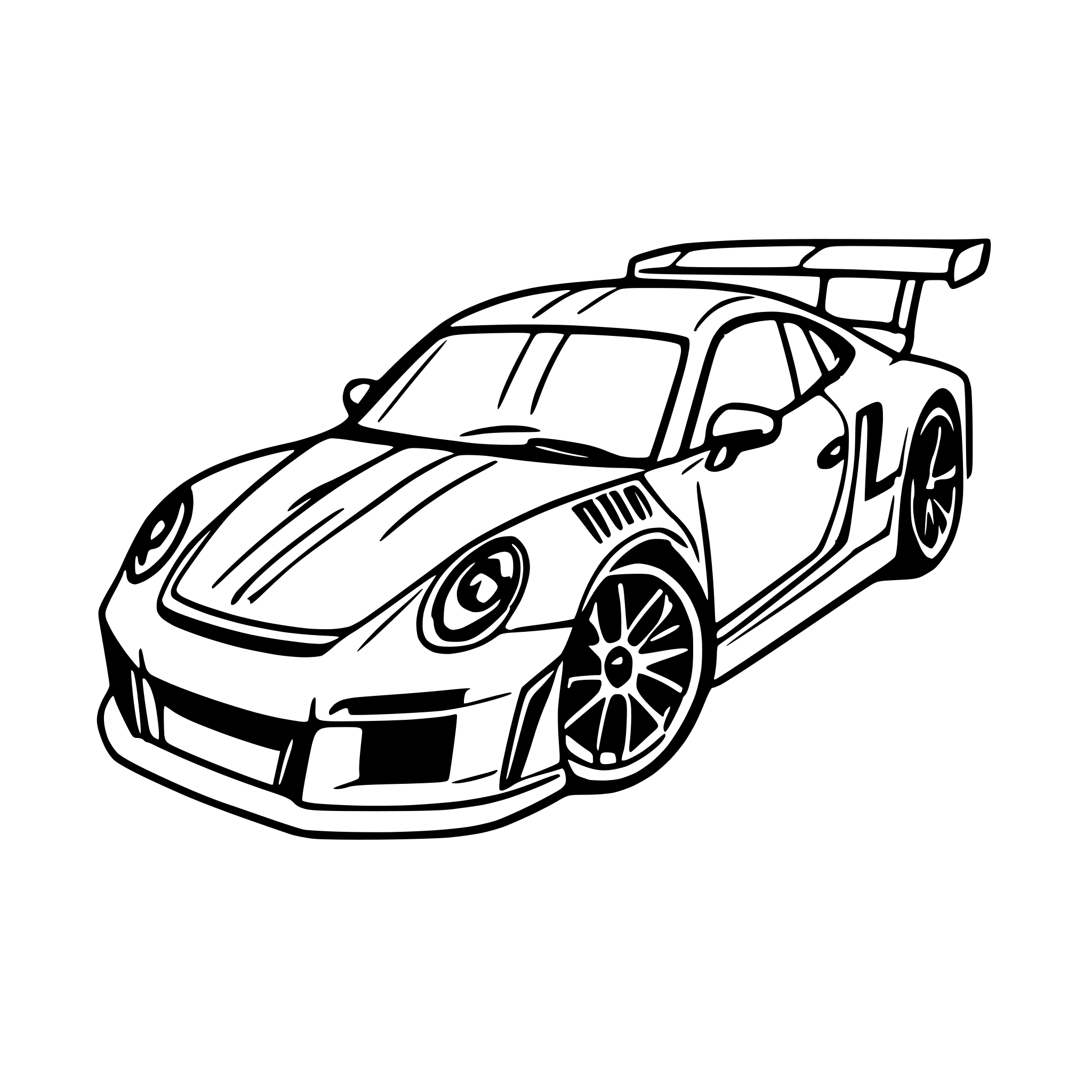 AI-generated SVG of 'Porsche 911 GT3 RS'