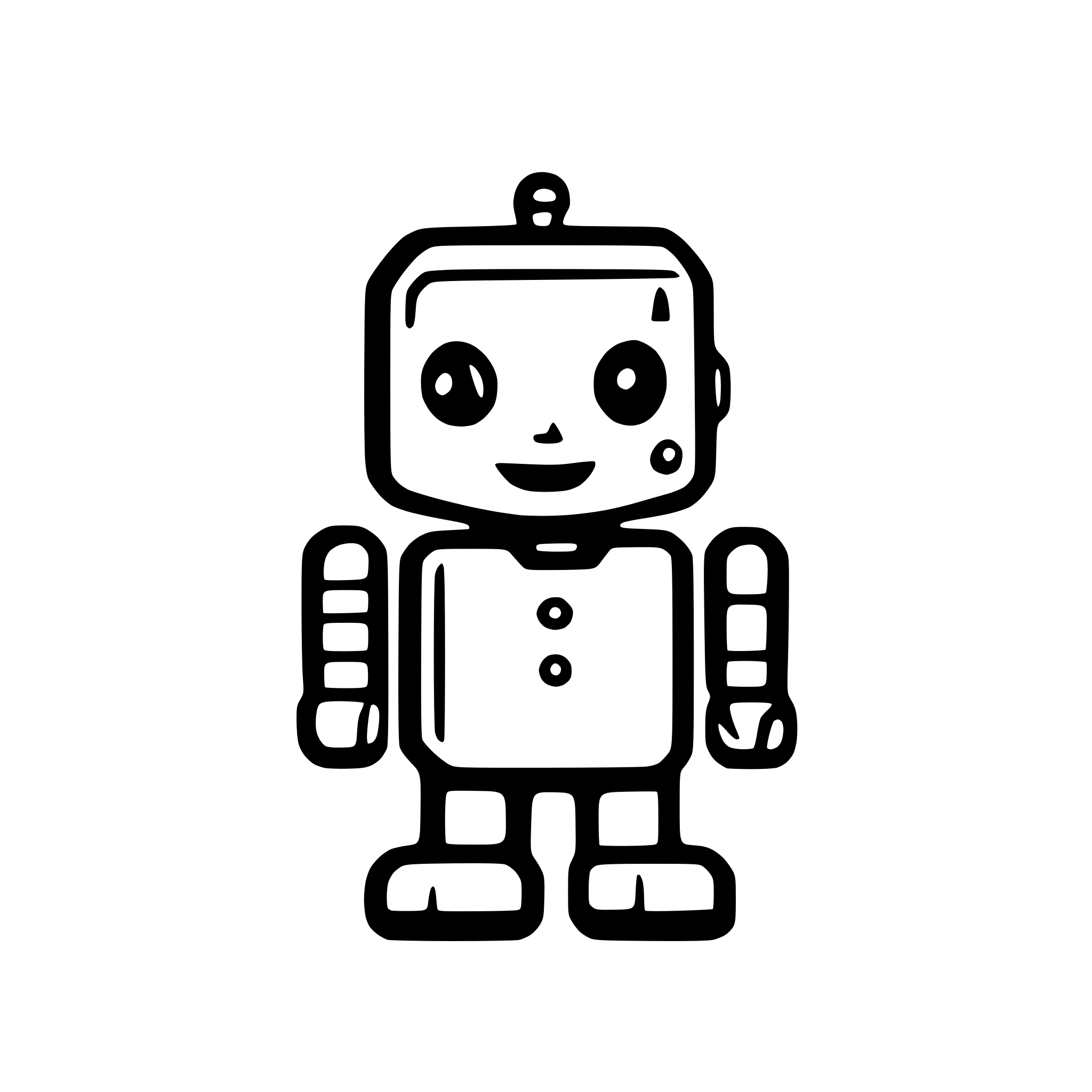 AI-generated SVG of 'wooden robot icon'