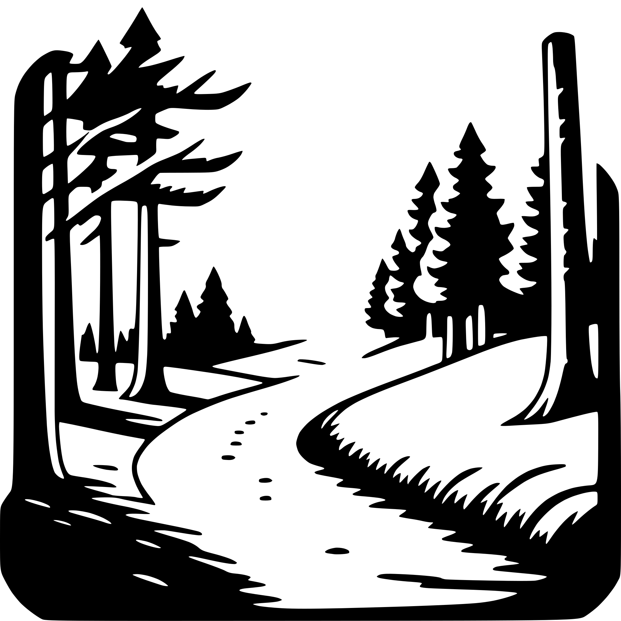AI-generated SVG of 'forest escape'