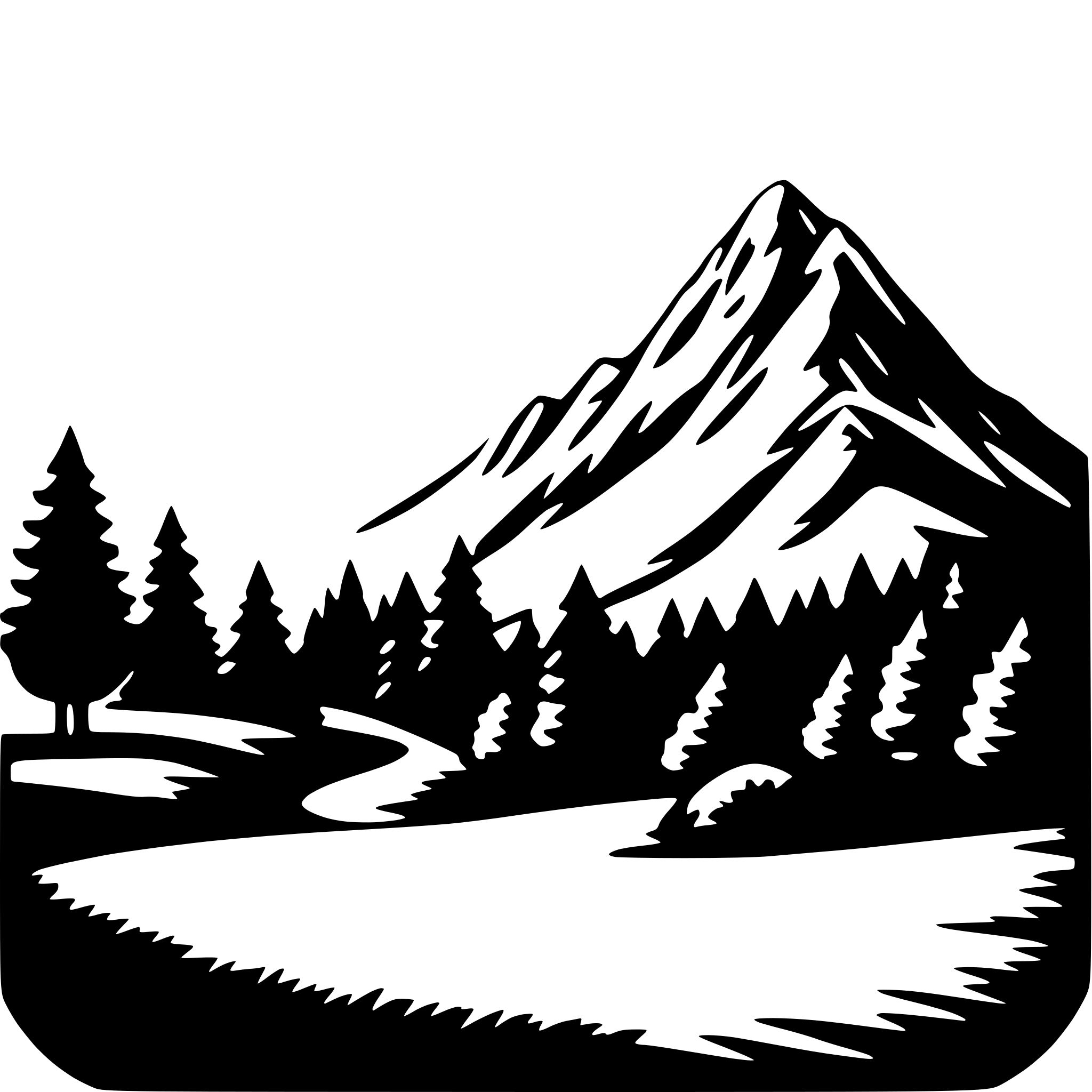 AI-generated SVG of 'mountain scenery'