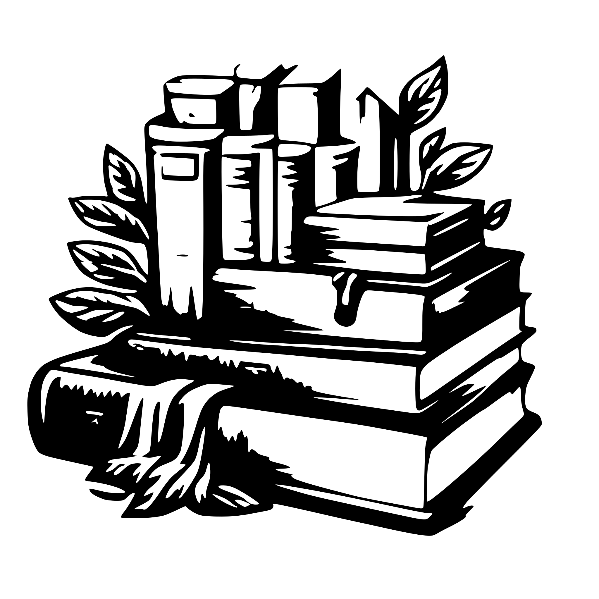 AI-generated SVG of a books
