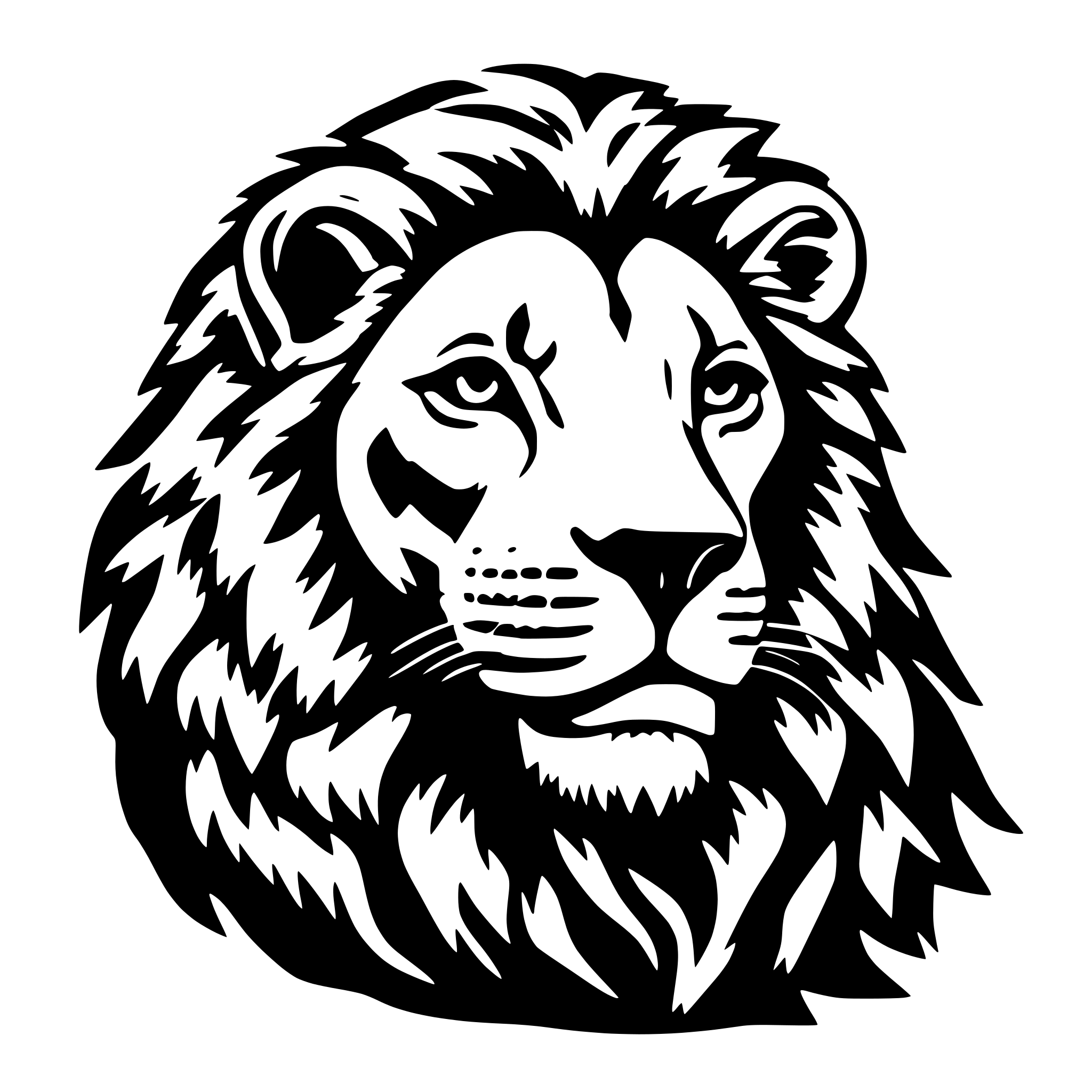 AI-generated SVG of 'lion svg image'
